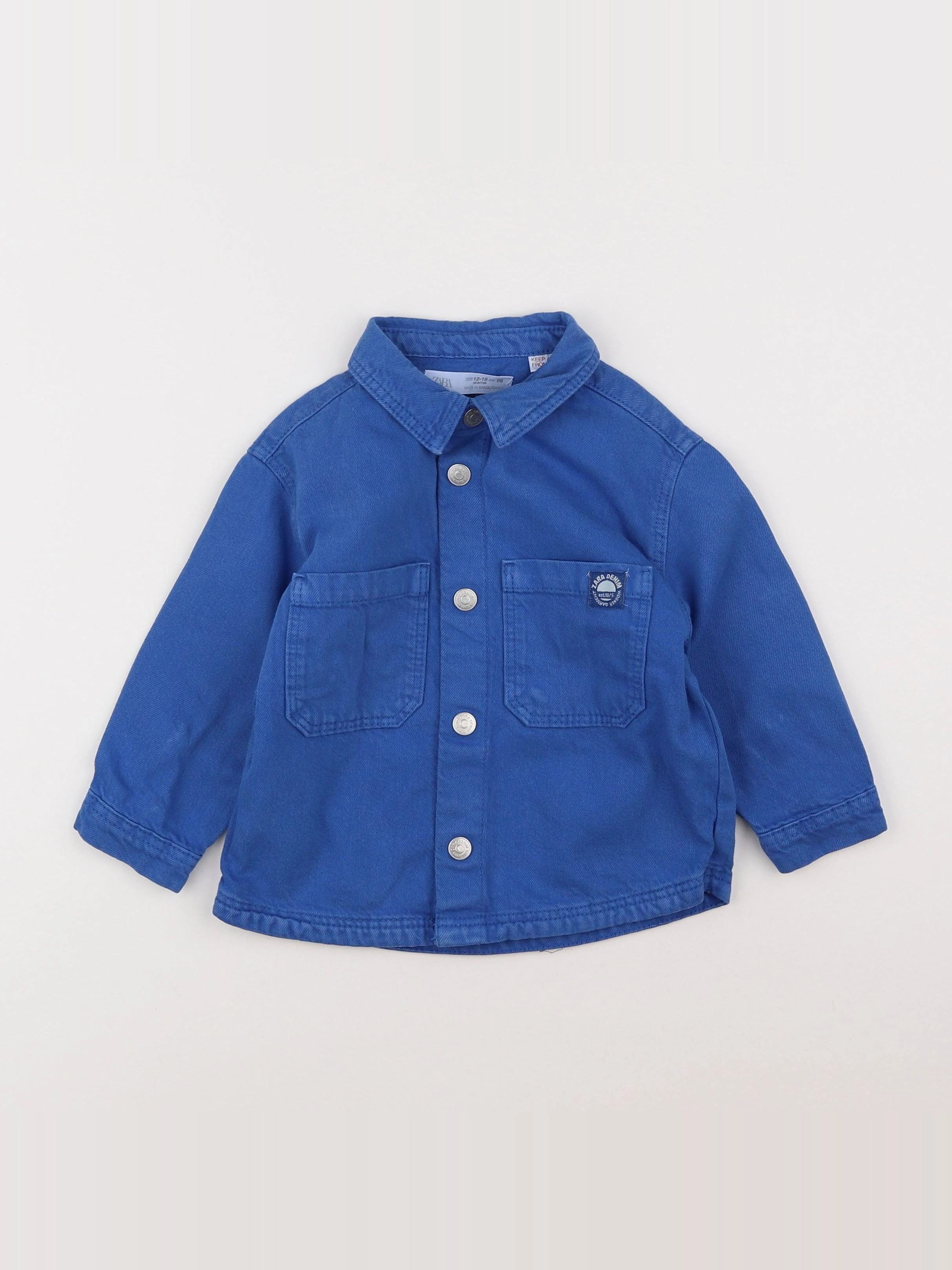Zara - chemise bleu - 12/18 mois