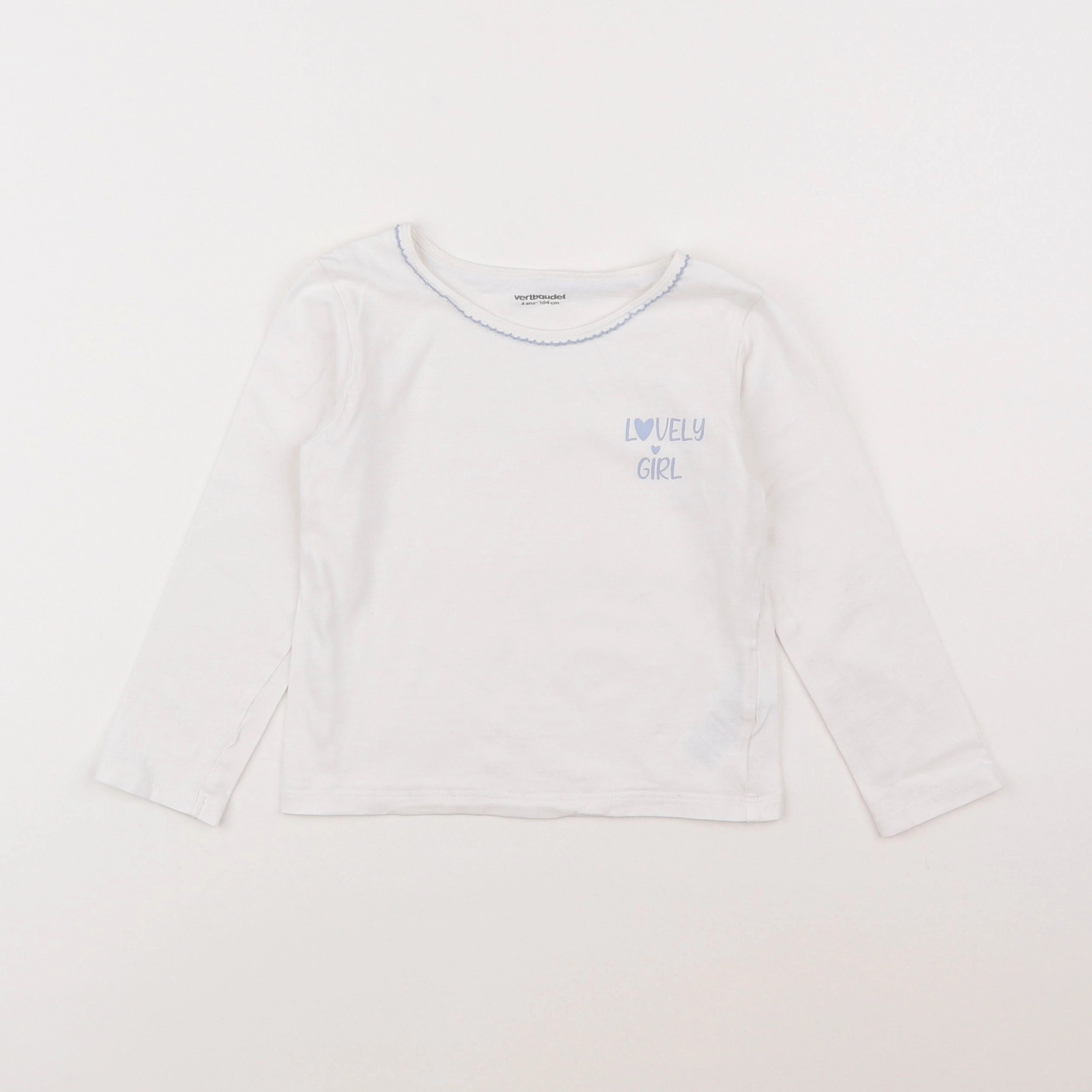 Vertbaudet - maillot de corps blanc - 4 ans