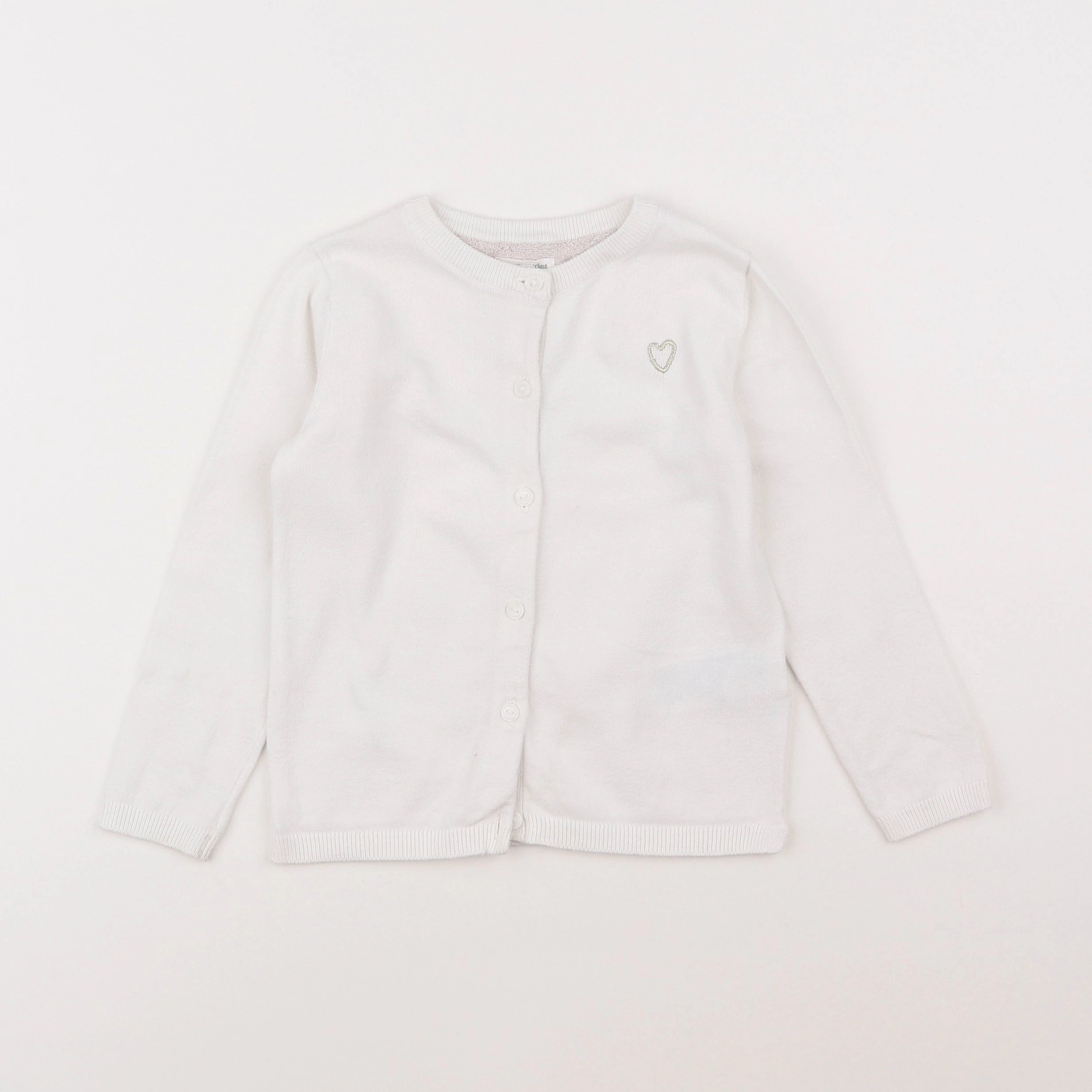 Vertbaudet - gilet blanc - 4 ans