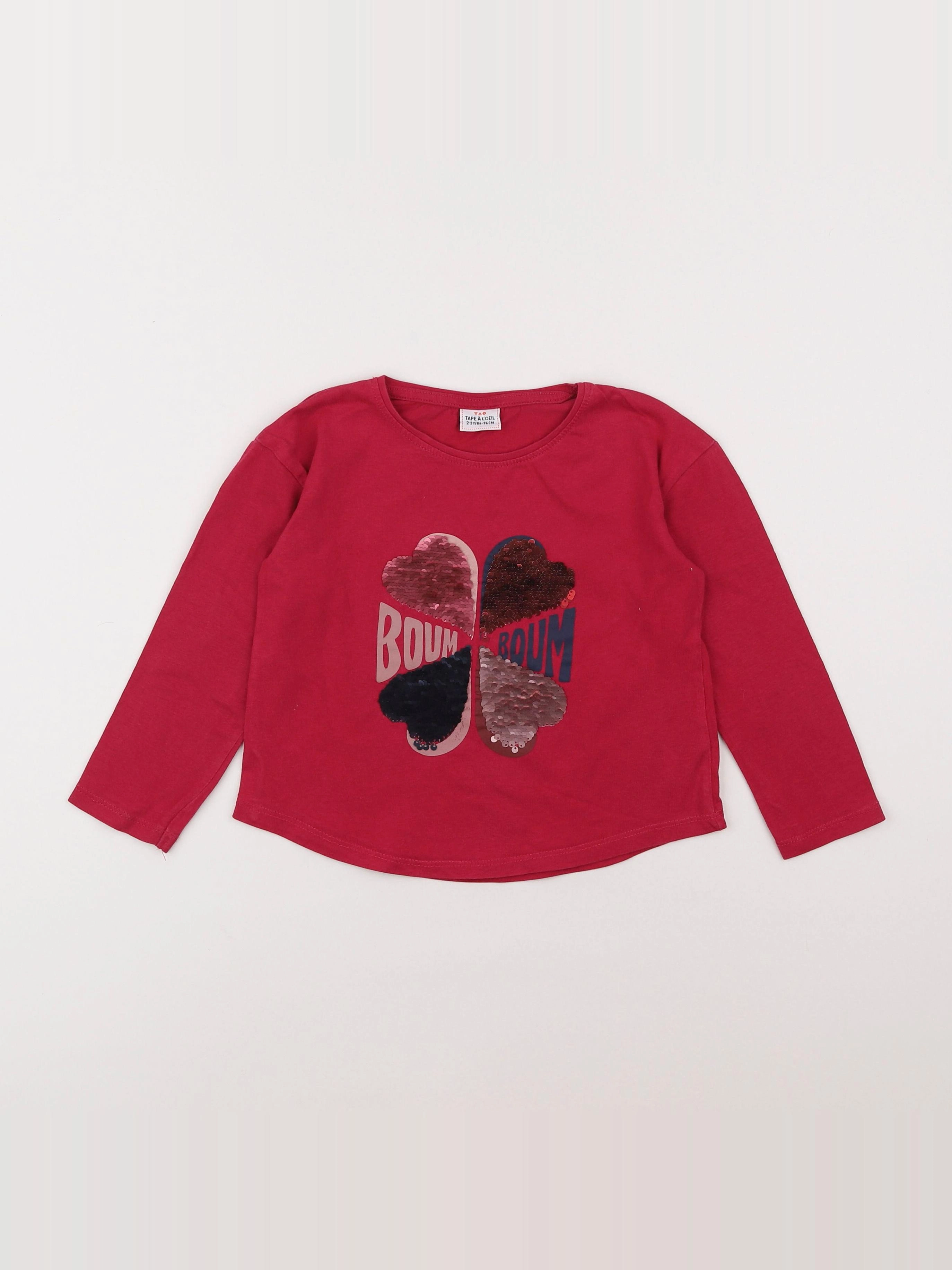 Tape à l'oeil - tee-shirt rose - 2/3 ans