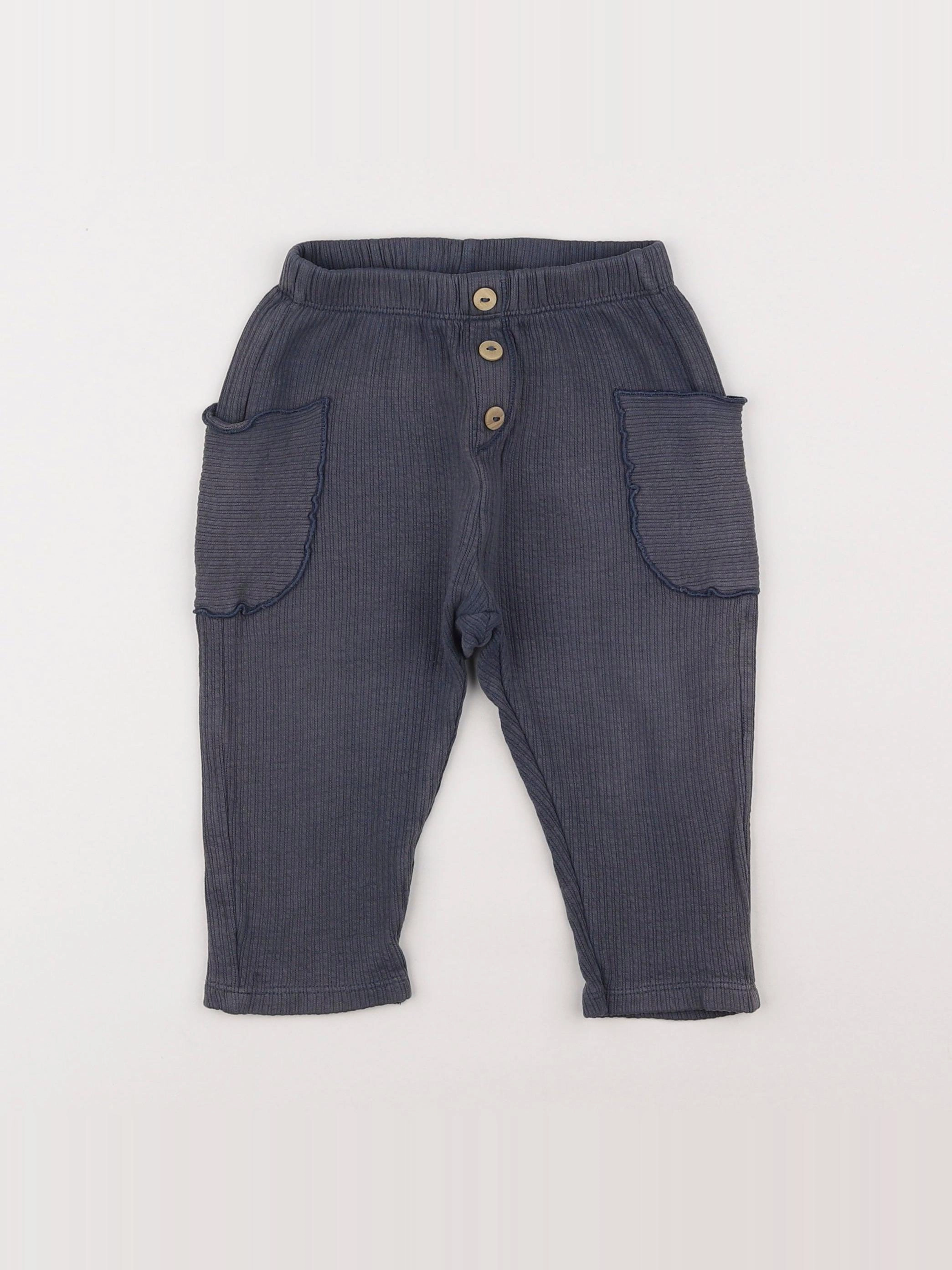 Zara - pantalon bleu - 12/18 mois
