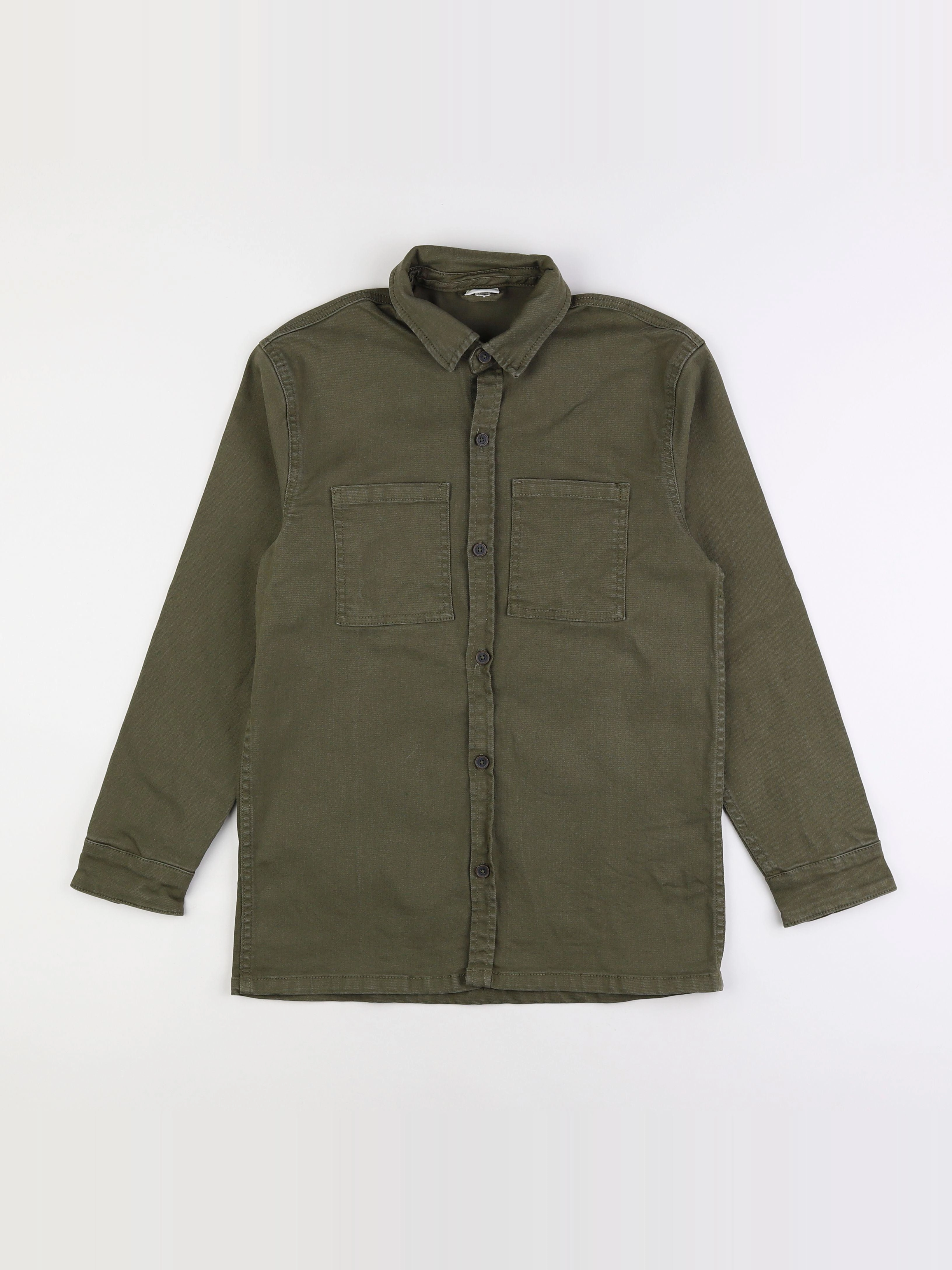 Vertbaudet - chemise imprimé au dos vert - 14 ans