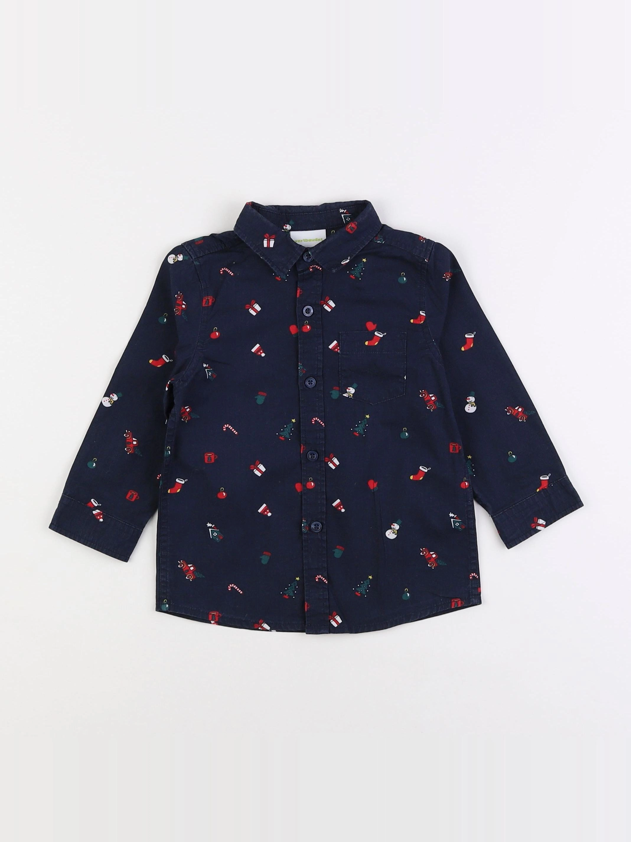 Vertbaudet - chemise bleu - 2 ans