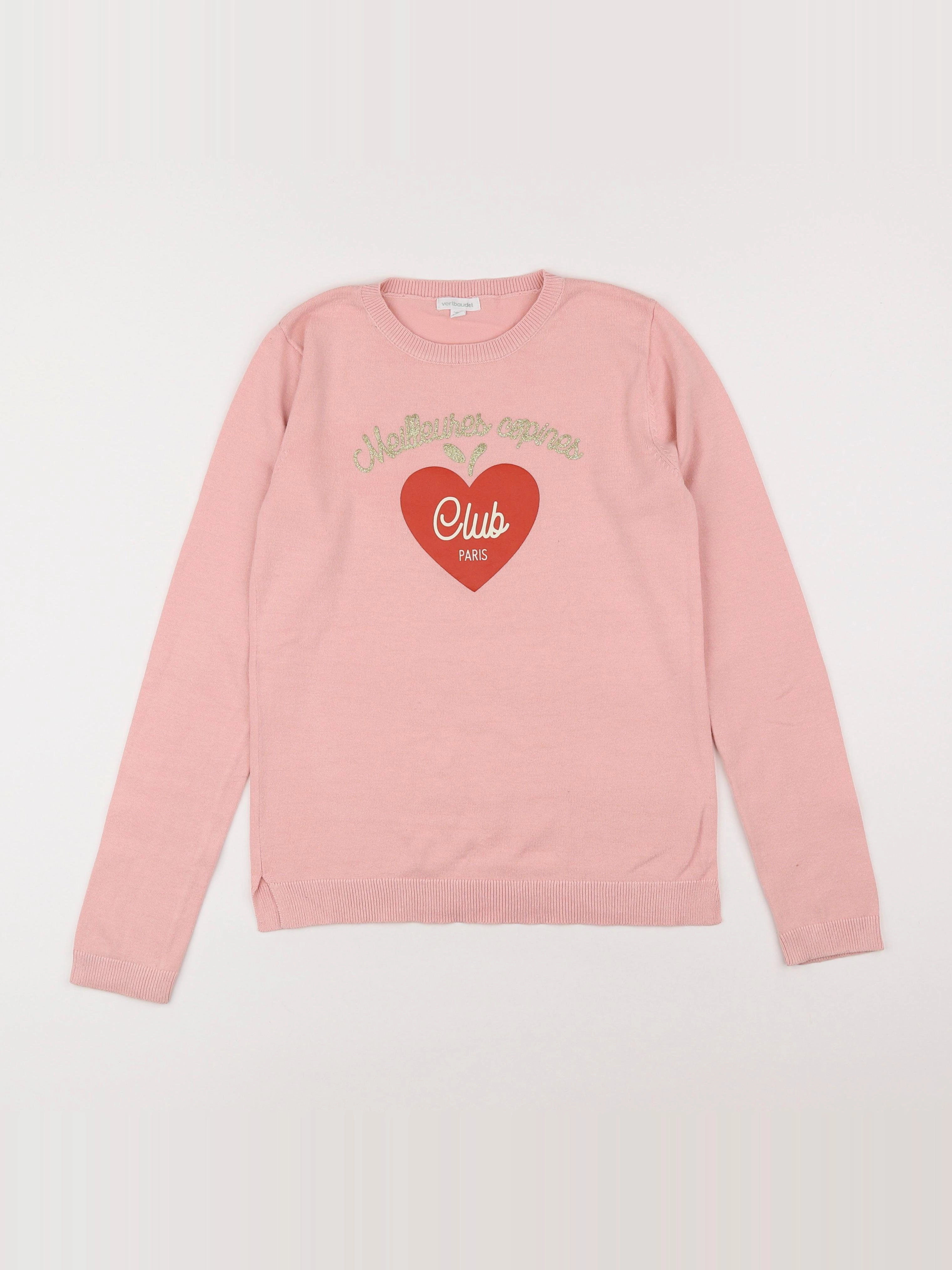 Vertbaudet - pull rose - 10 ans