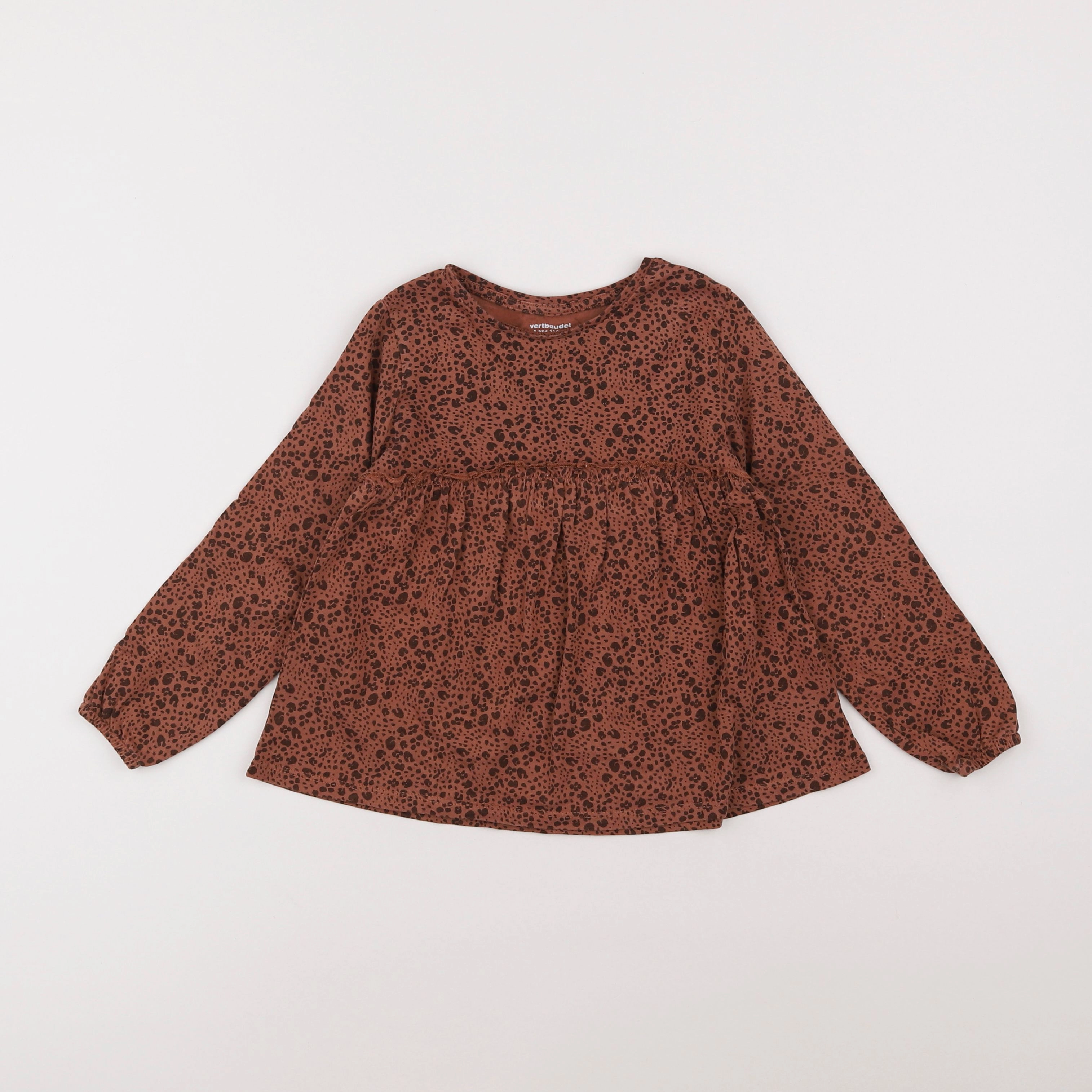 Vertbaudet - tee-shirt marron - 5 ans