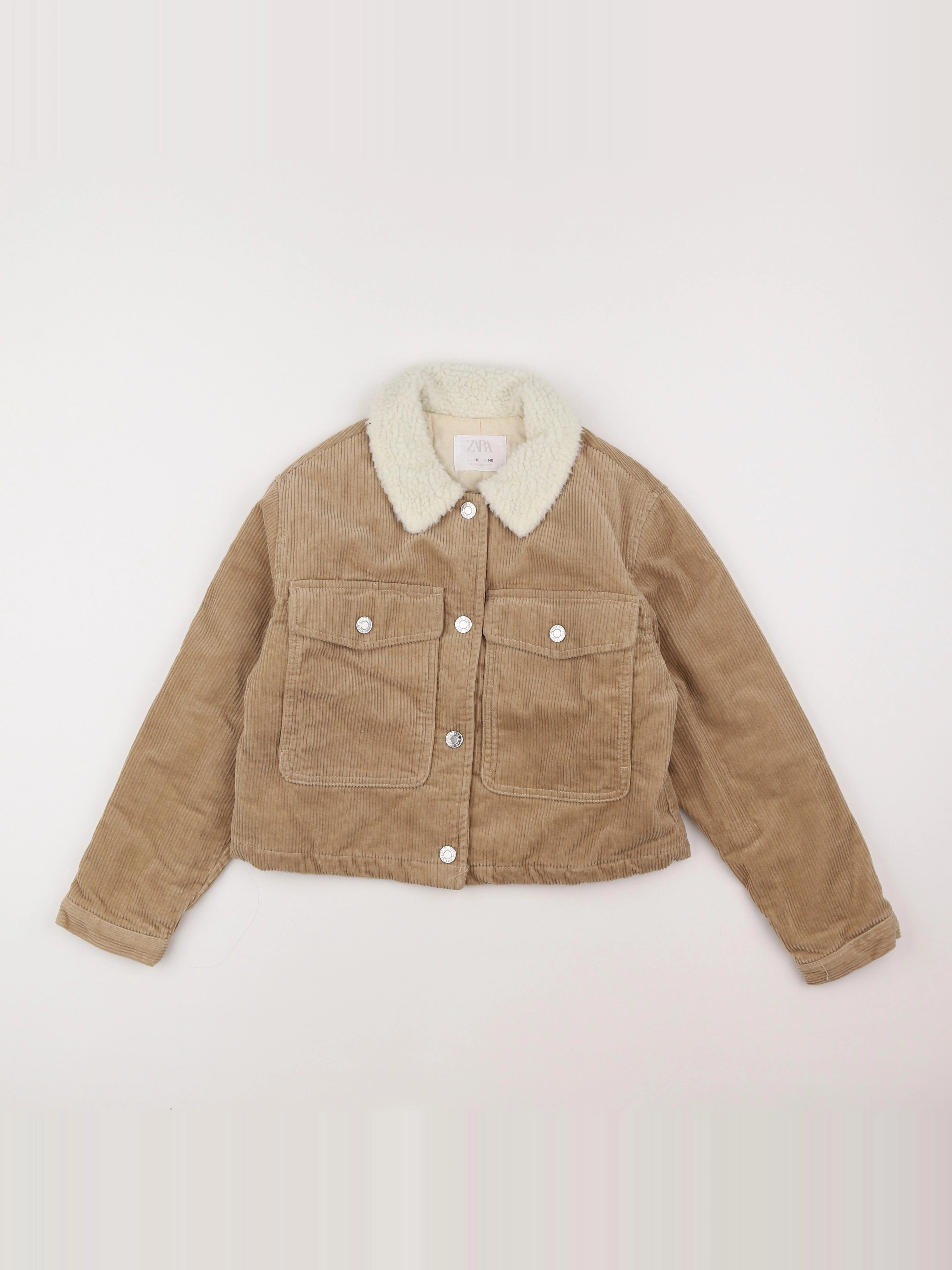 Zara - veste doublé marron - 10 ans