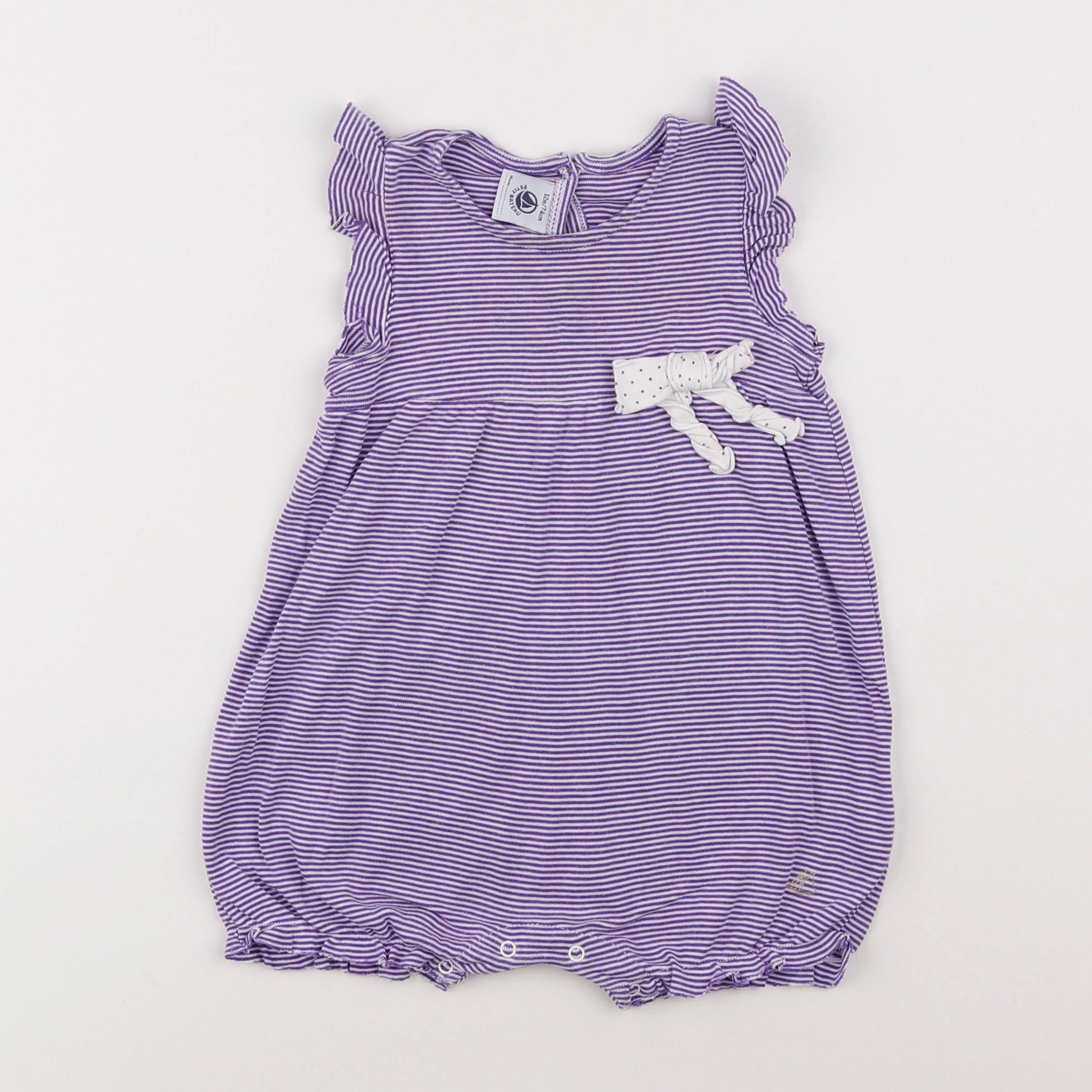 Petit Bateau - combinaison violet - 12 mois