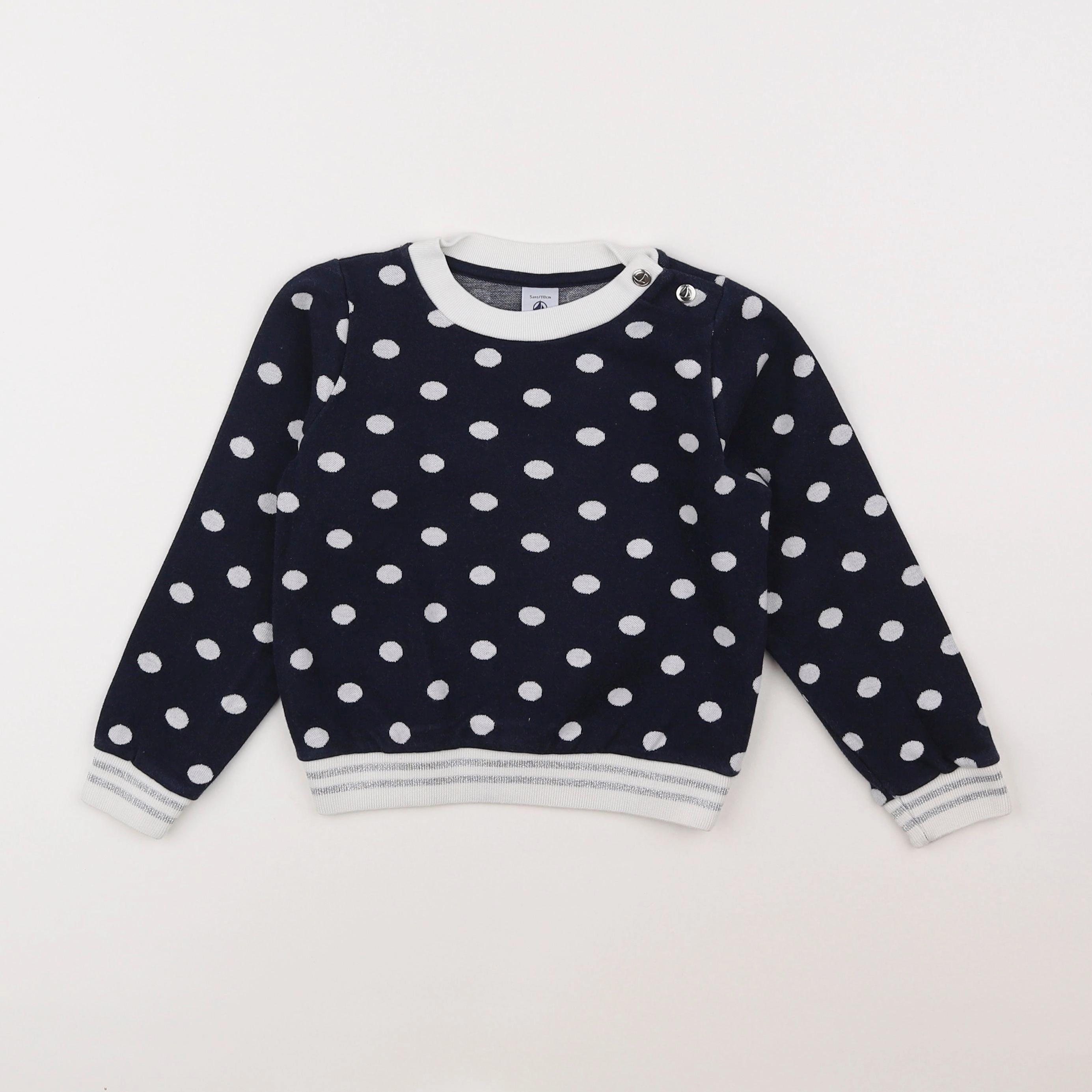 Petit Bateau - pull bleu - 5 ans