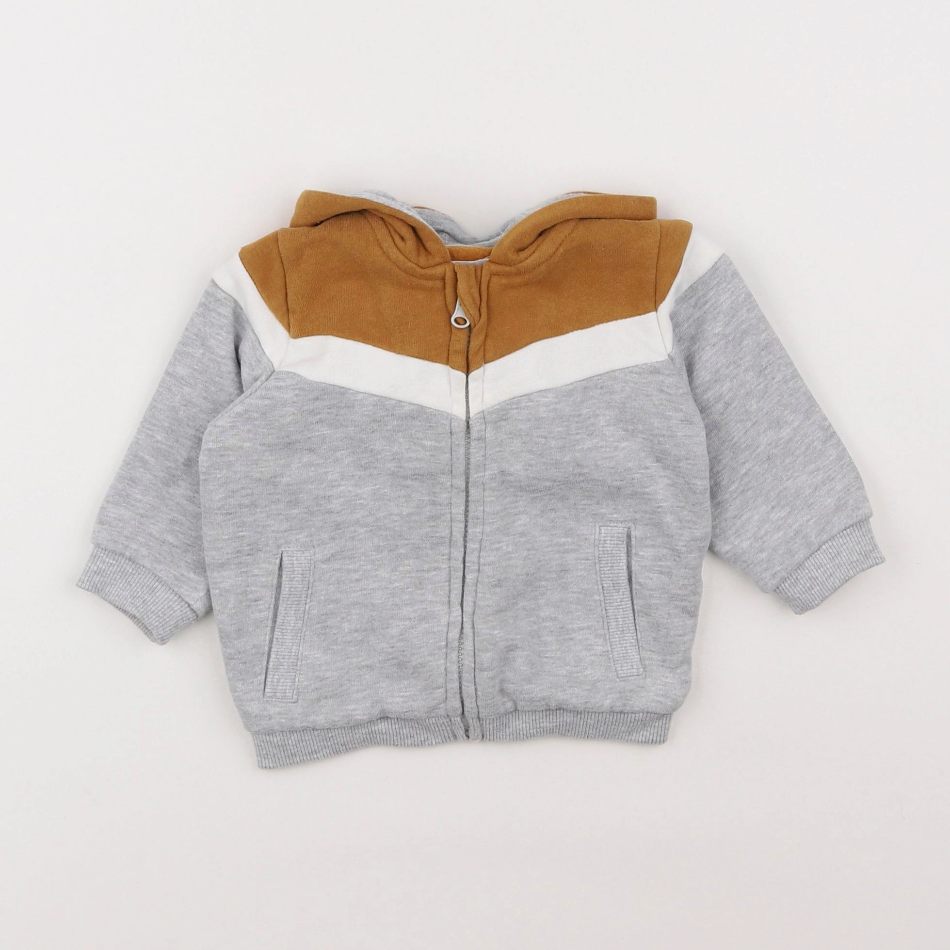 Vertbaudet - sweat gris - 6 mois