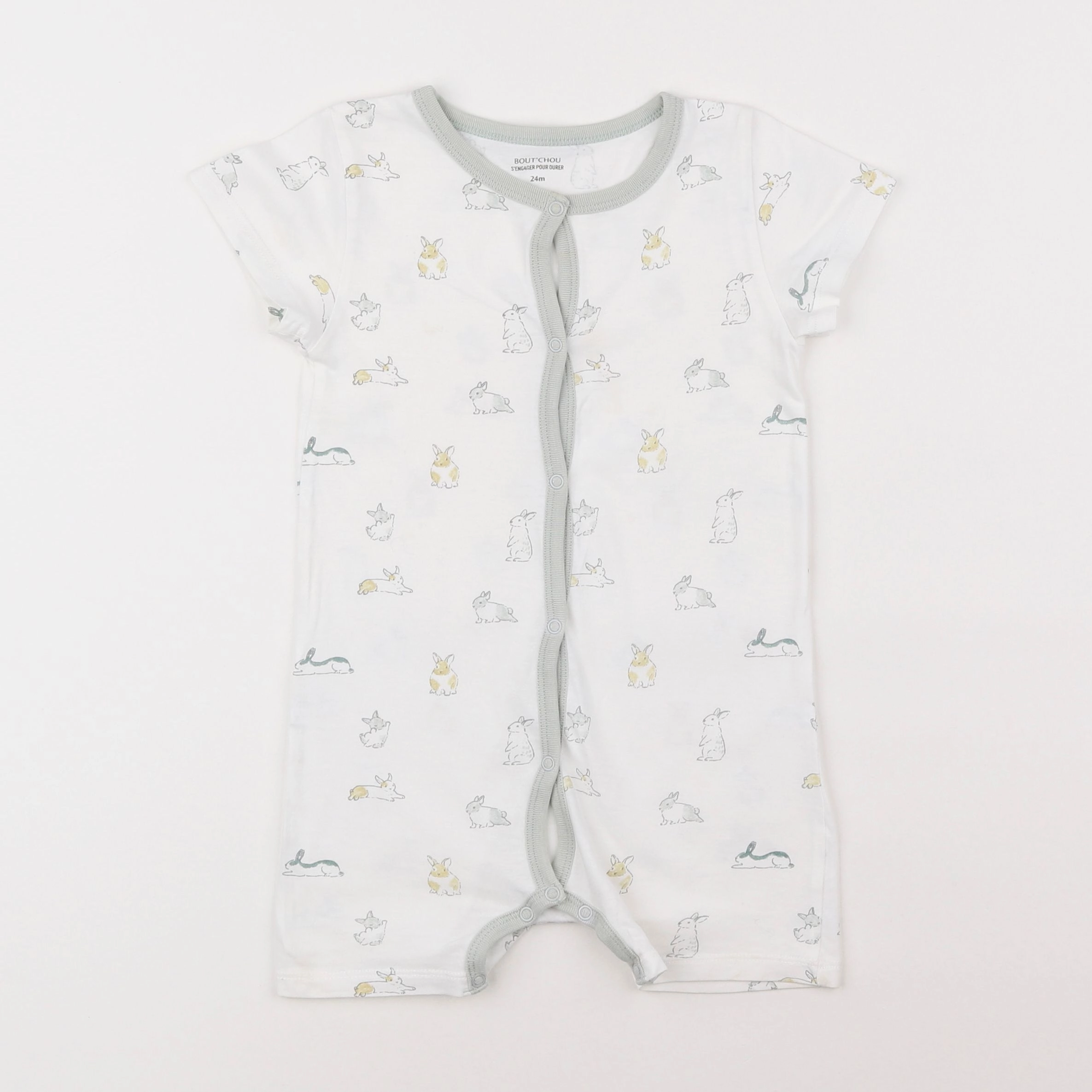 Boutchou - pyjama coton blanc - 2 ans