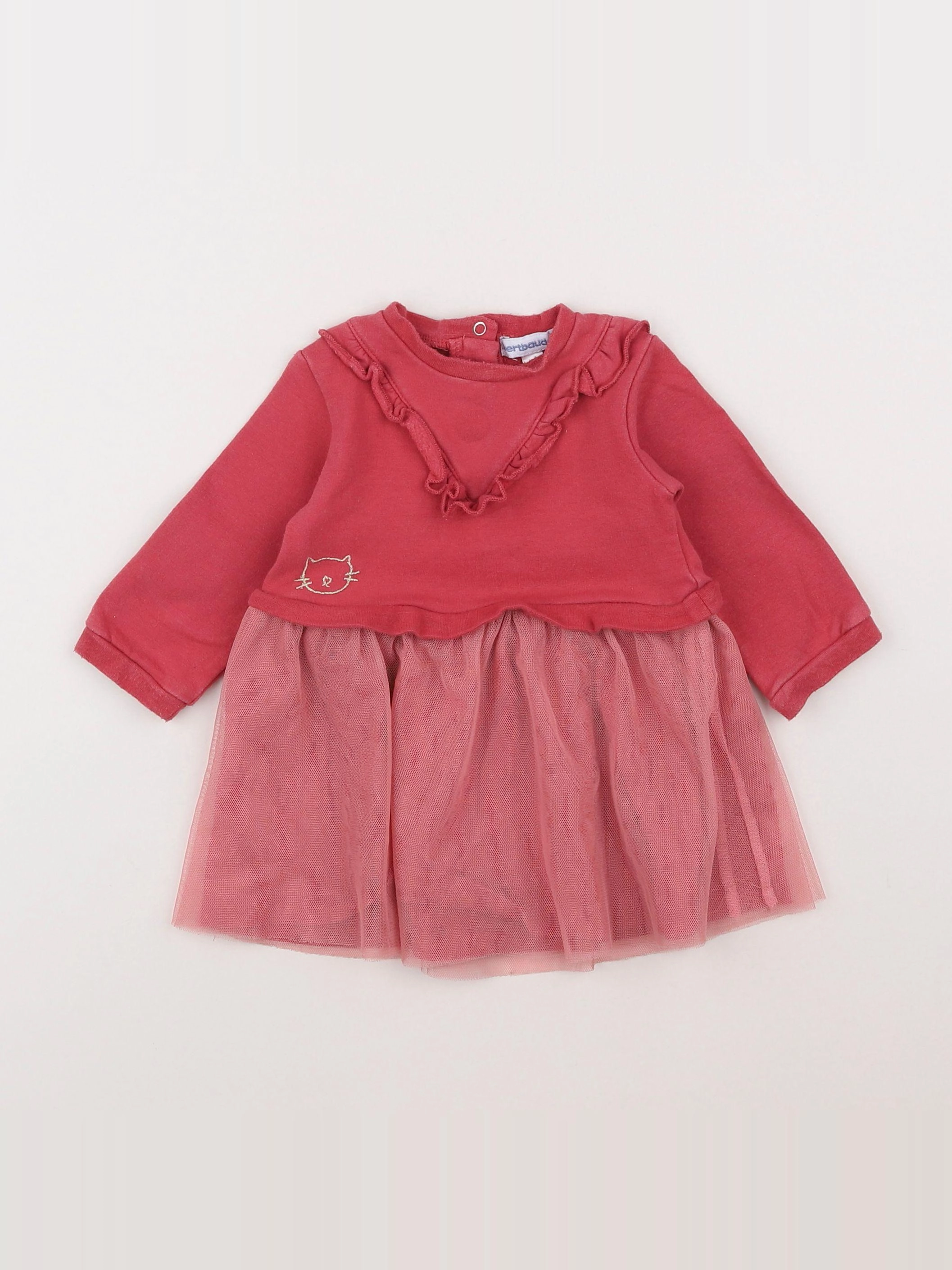 Vertbaudet - robe rose - 6 mois