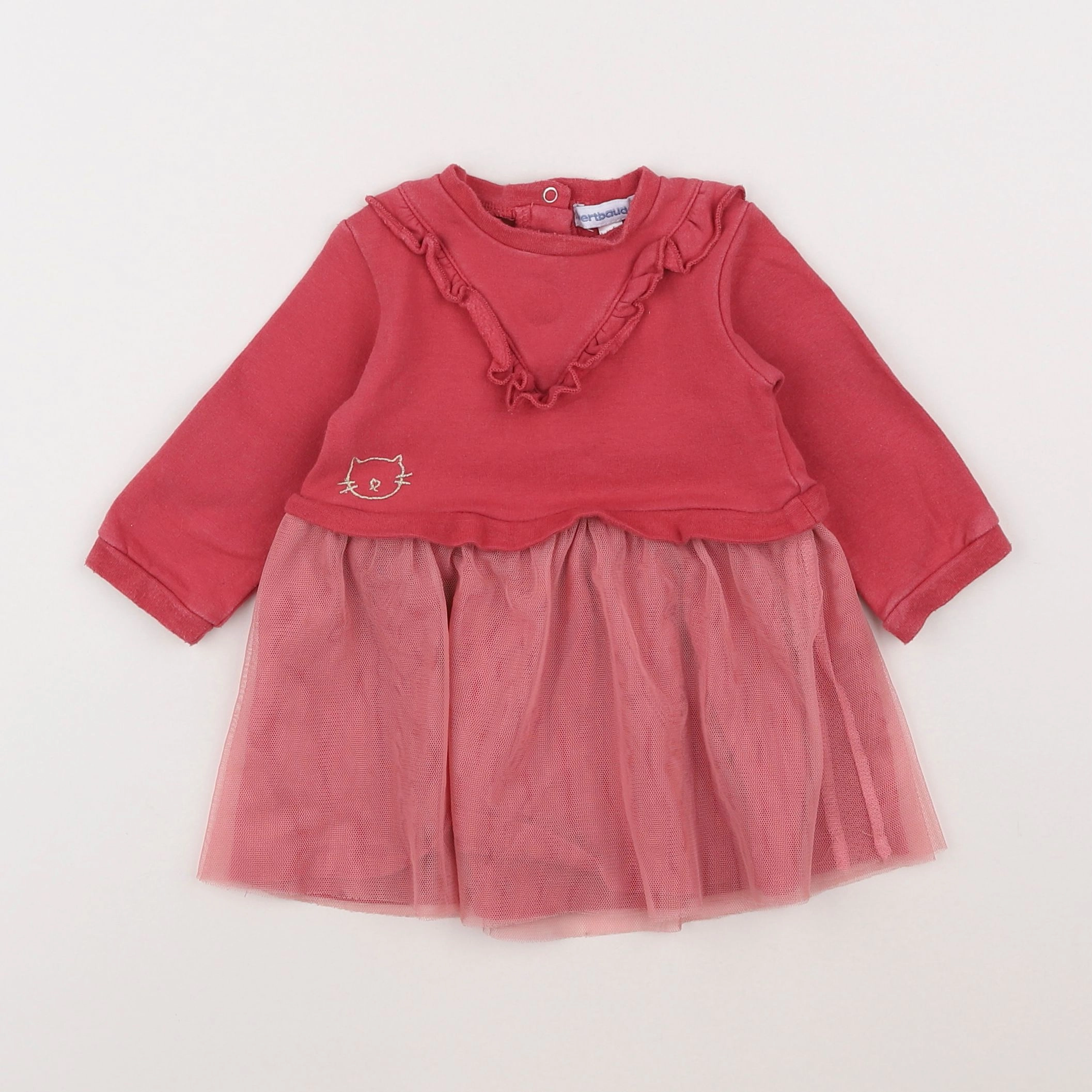 Vertbaudet - robe rose - 6 mois
