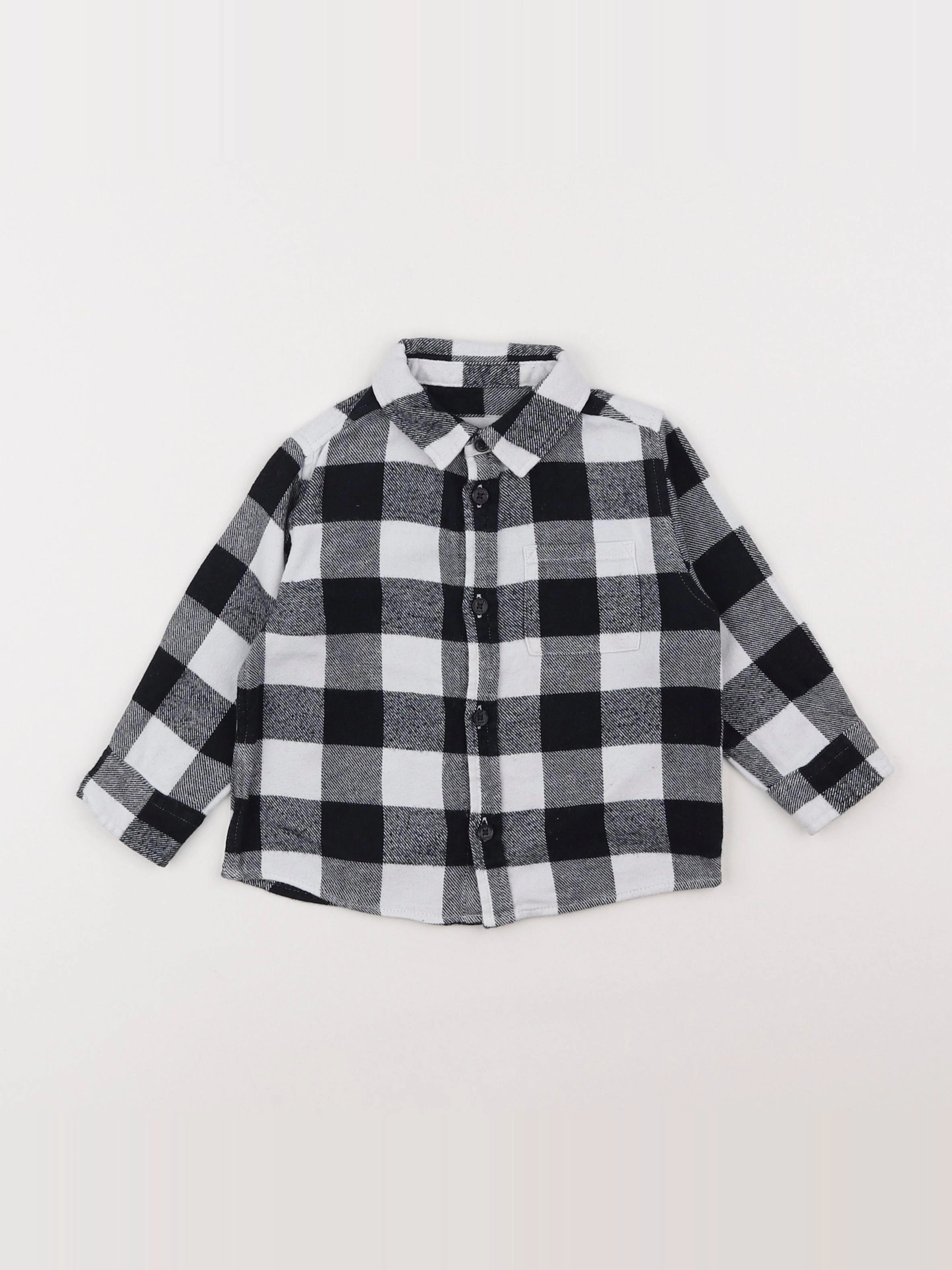 Mango - chemise noir - 12/18 mois
