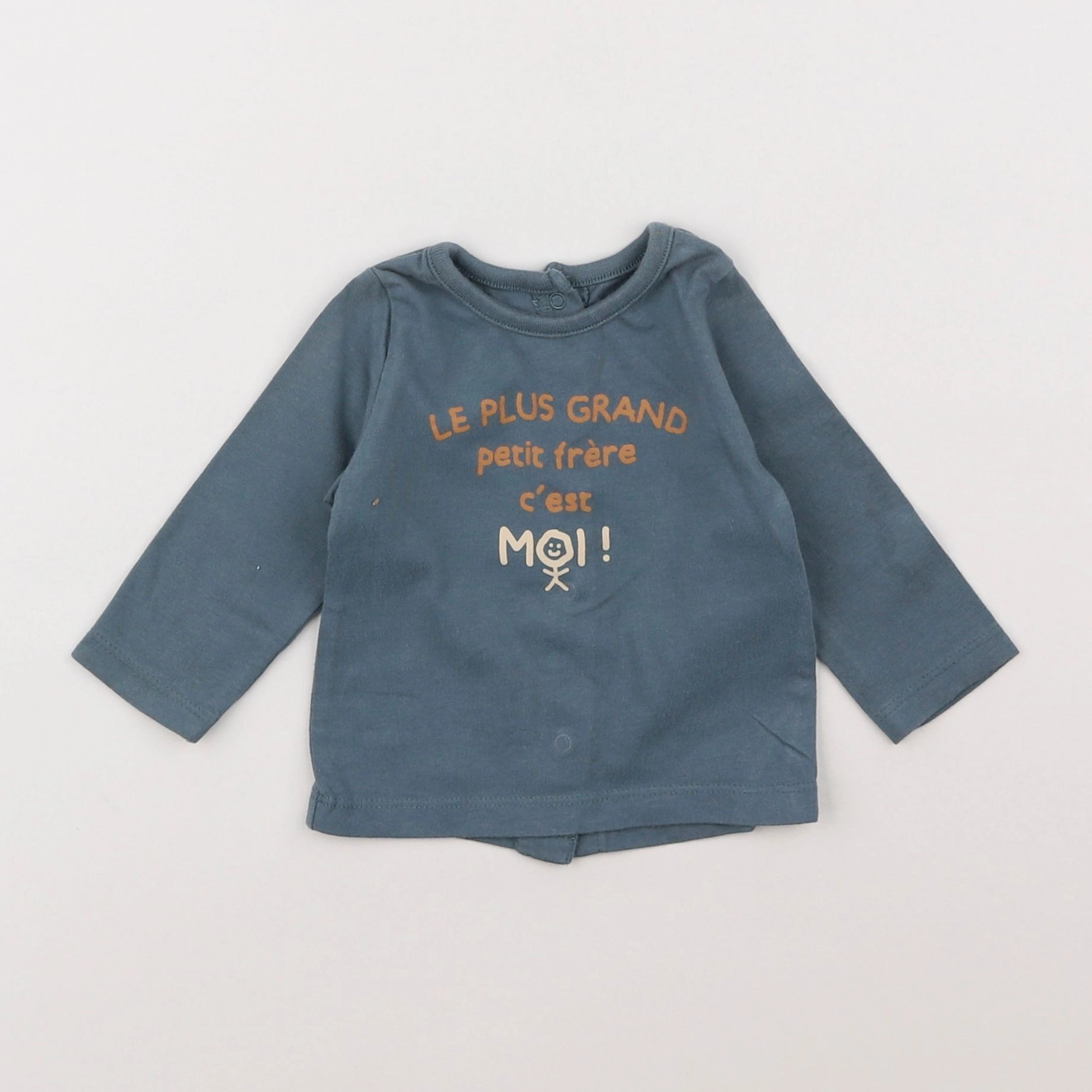 Vertbaudet - tee-shirt bleu - 3 mois