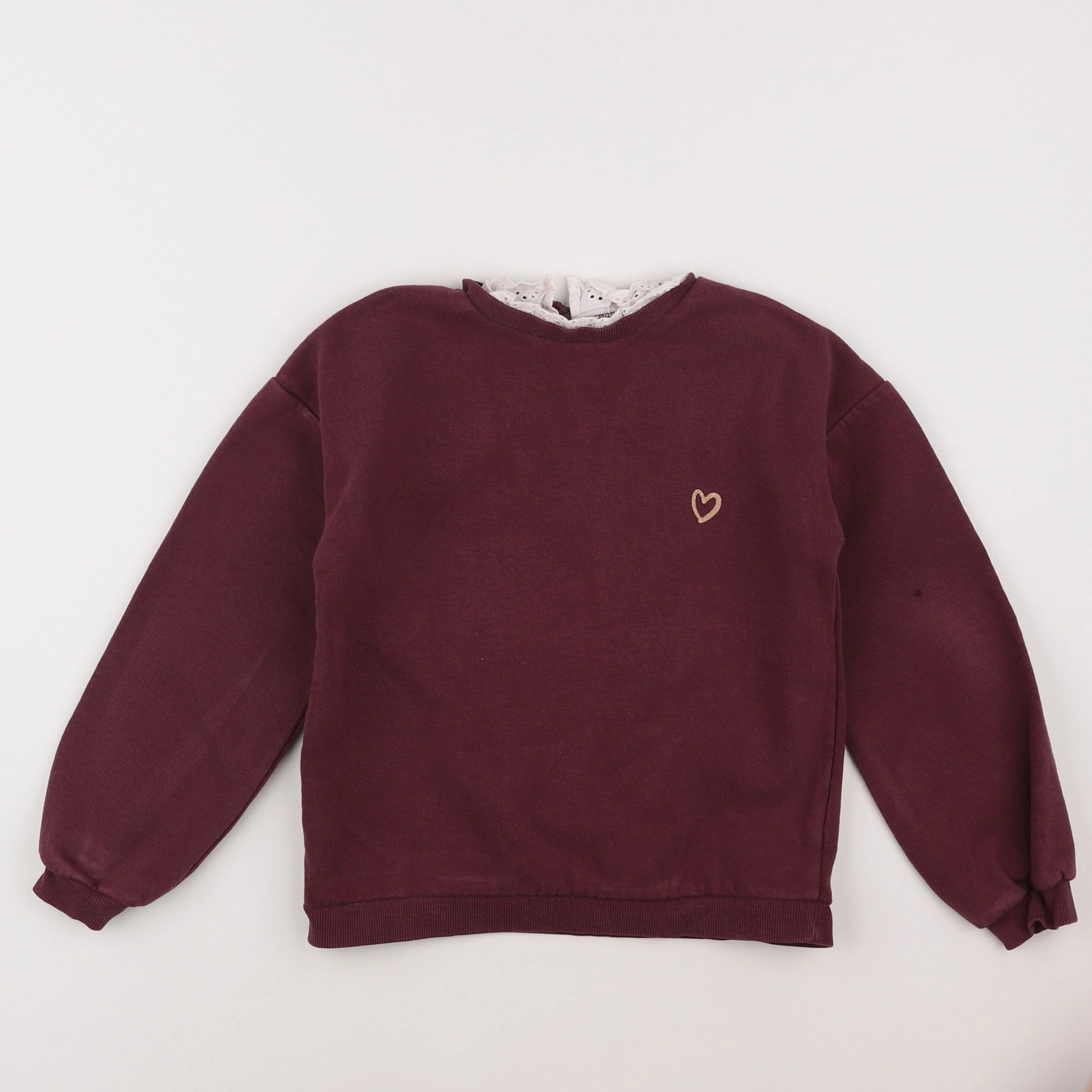 Vertbaudet - sweat rouge - 8 ans