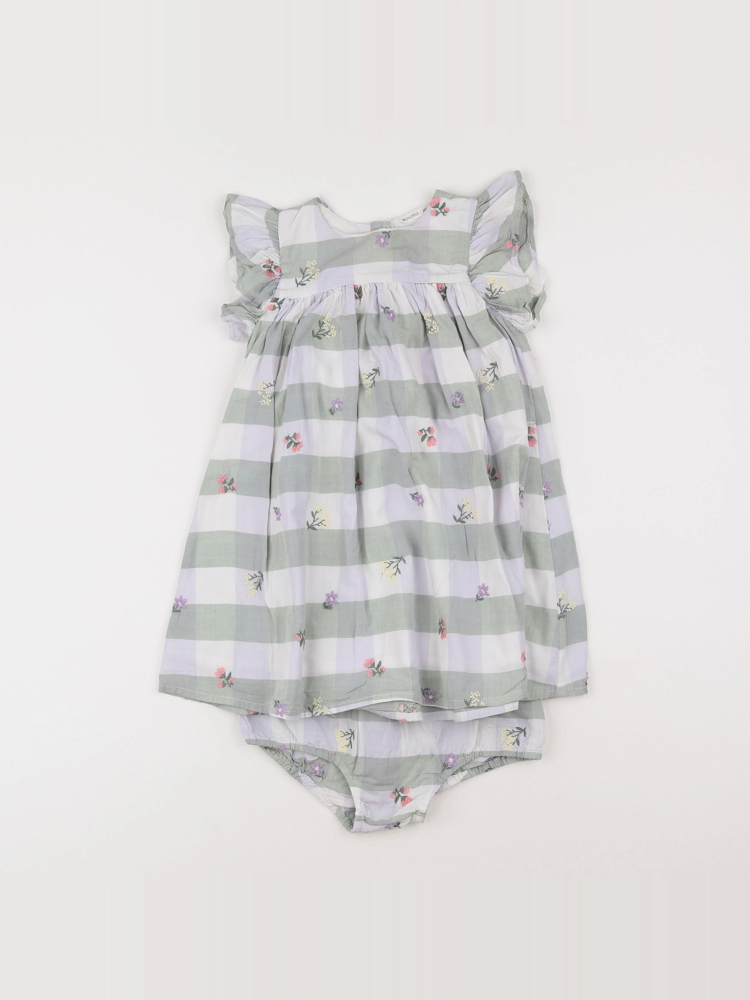 Monoprix - robe vert - 2 ans