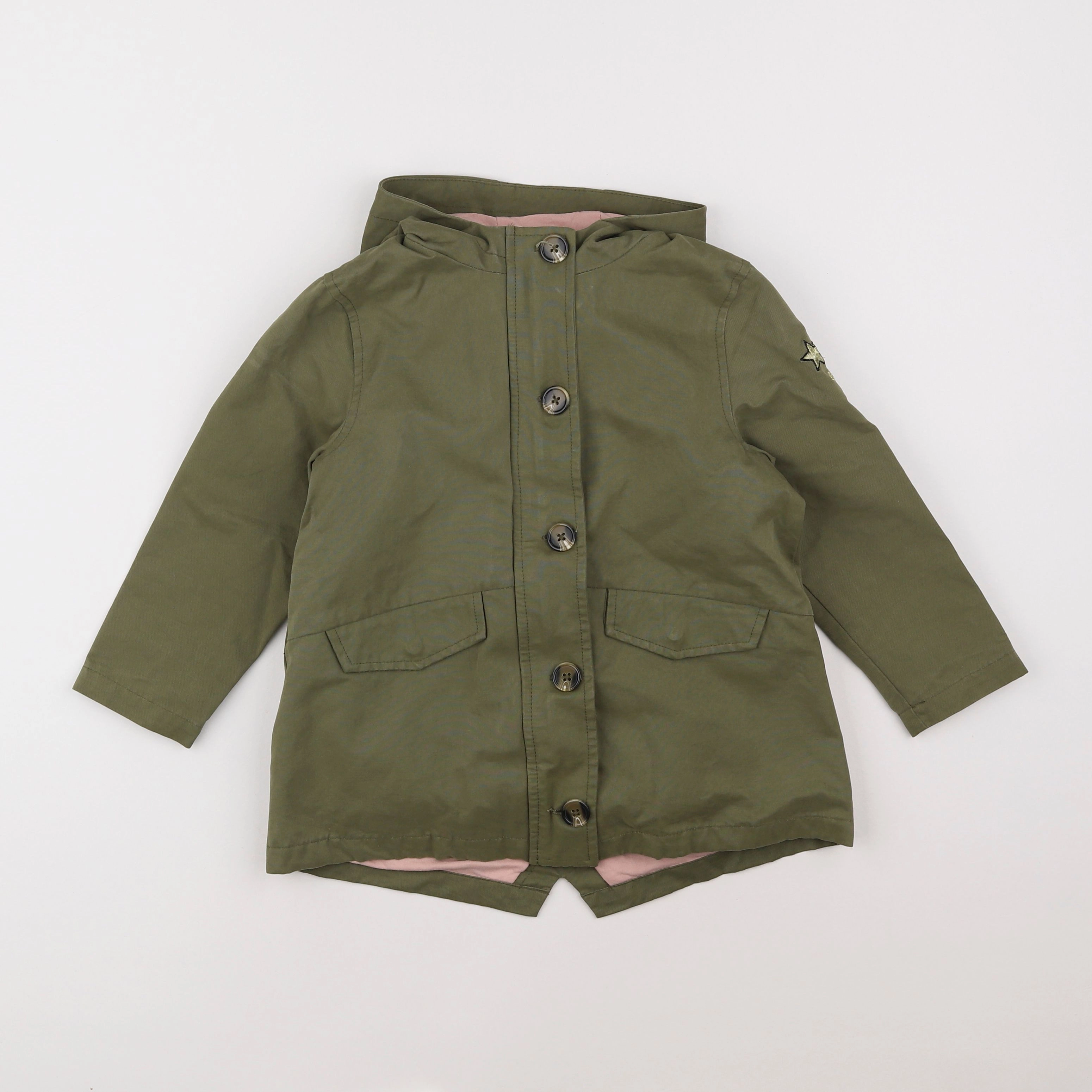 Vertbaudet - parka vert - 5 ans