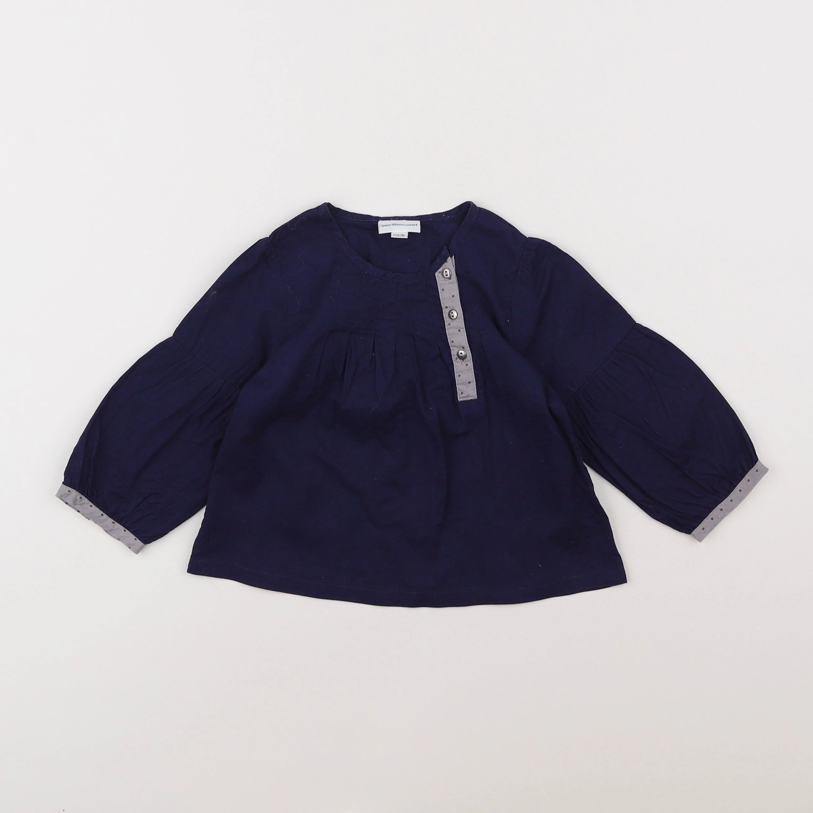 Vertbaudet - blouse bleu - 18 mois