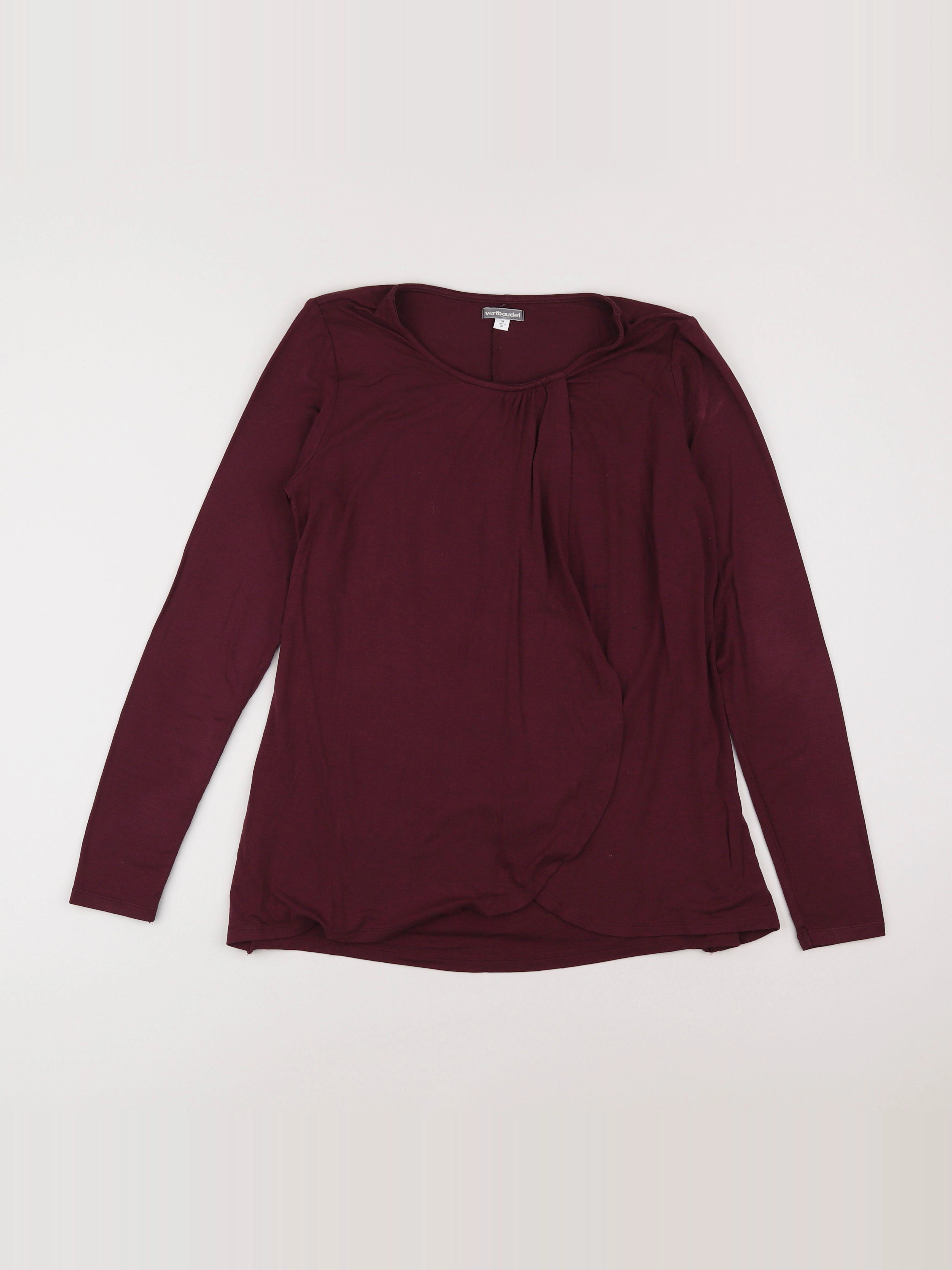 Vertbaudet - tee-shirt grossesse, allaitement rouge - 34 à 36
