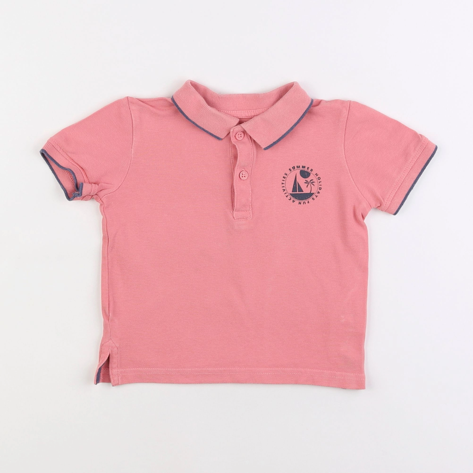 Vertbaudet - polo rose - 3 ans