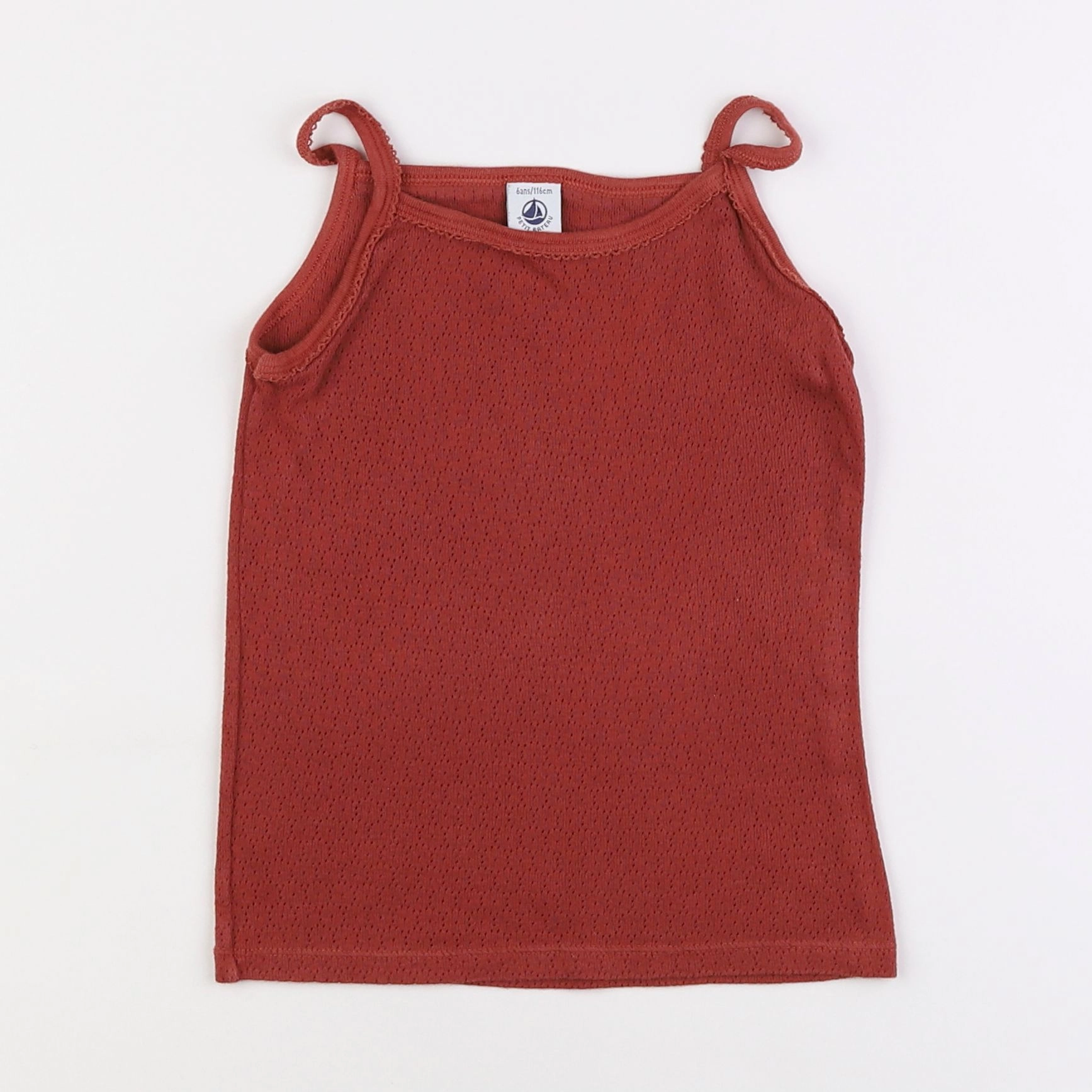 Petit Bateau - maillot de corps rouge - 6 ans