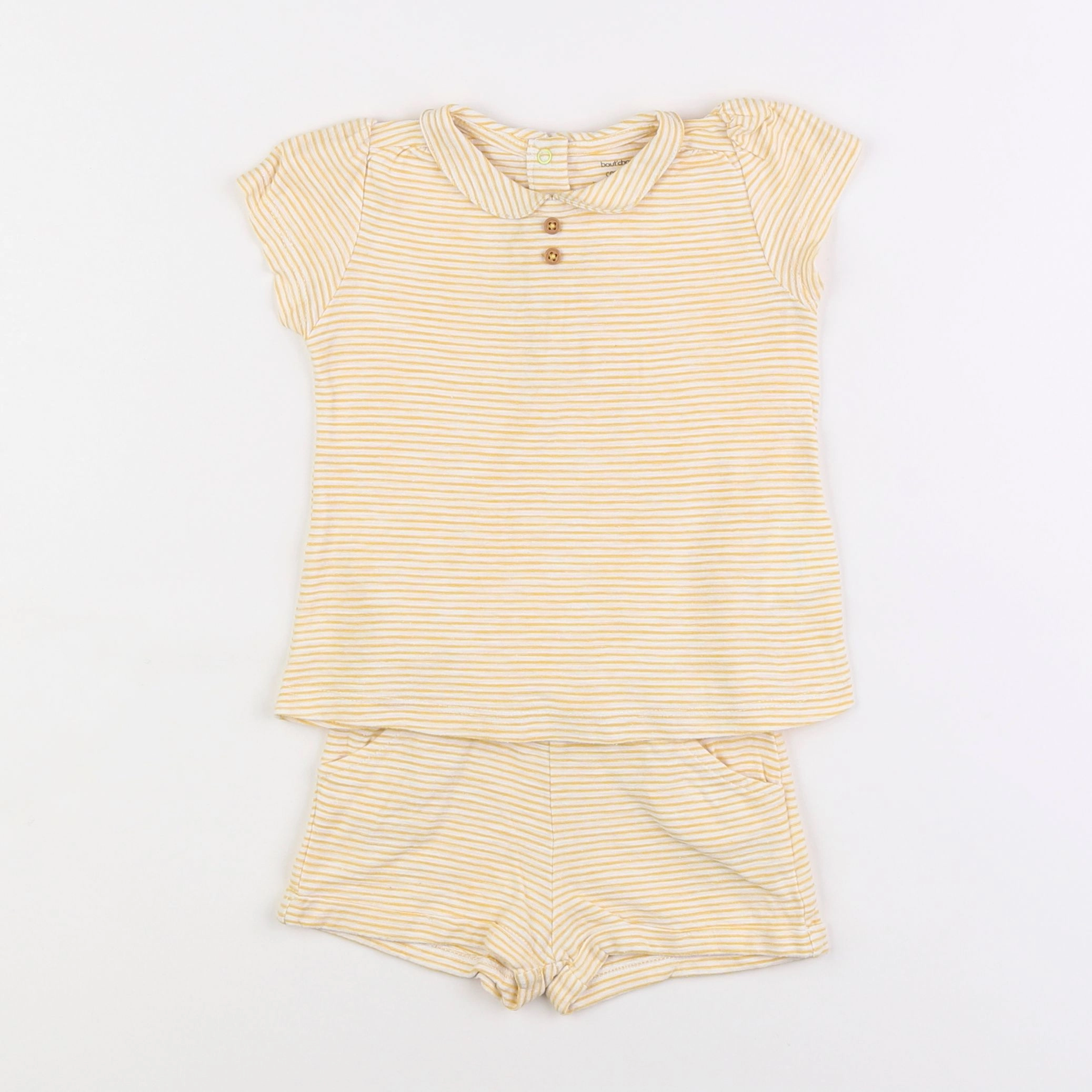 Boutchou - pyjama coton jaune - 12 mois