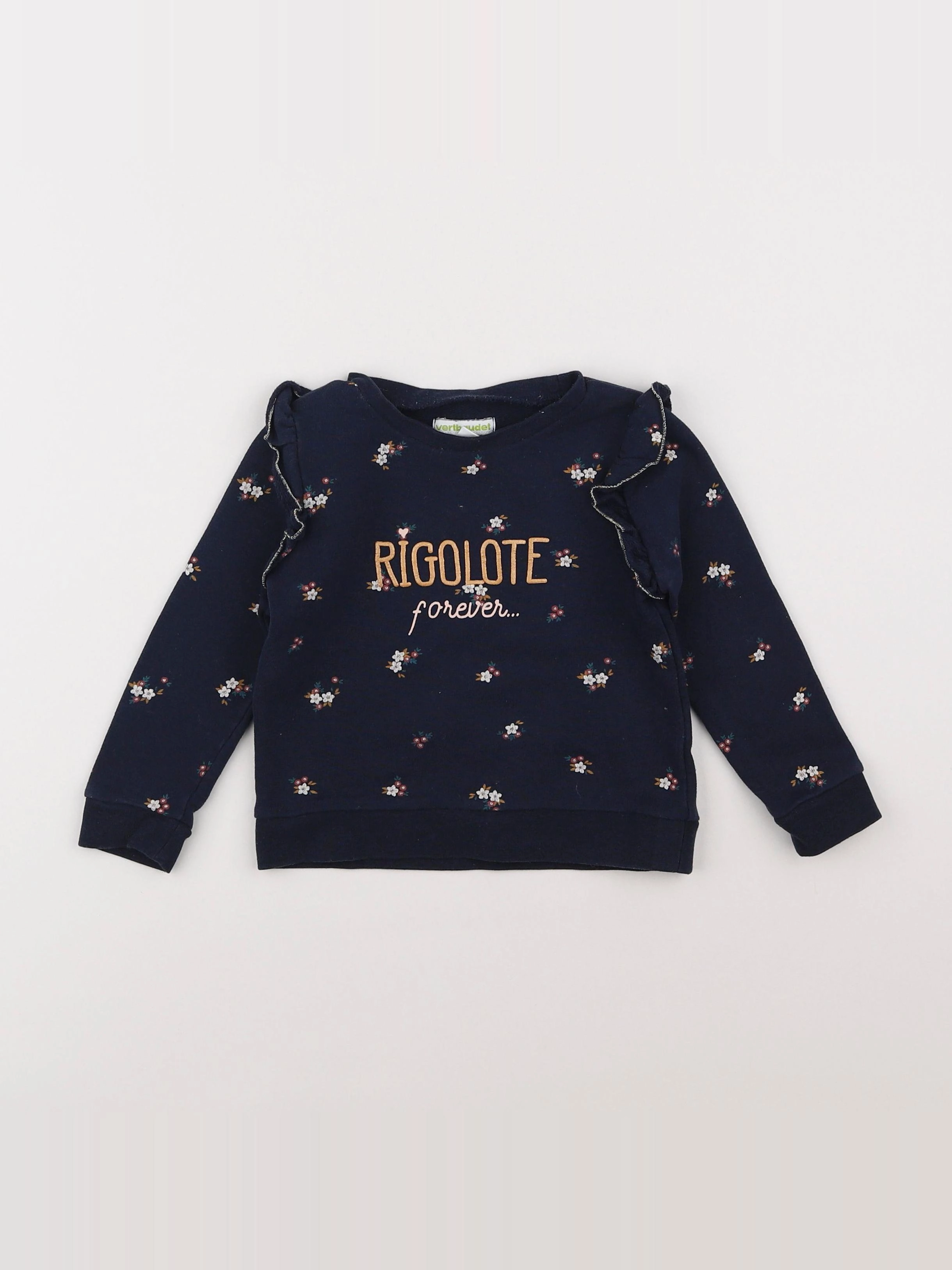 Vertbaudet - sweat bleu - 2 ans