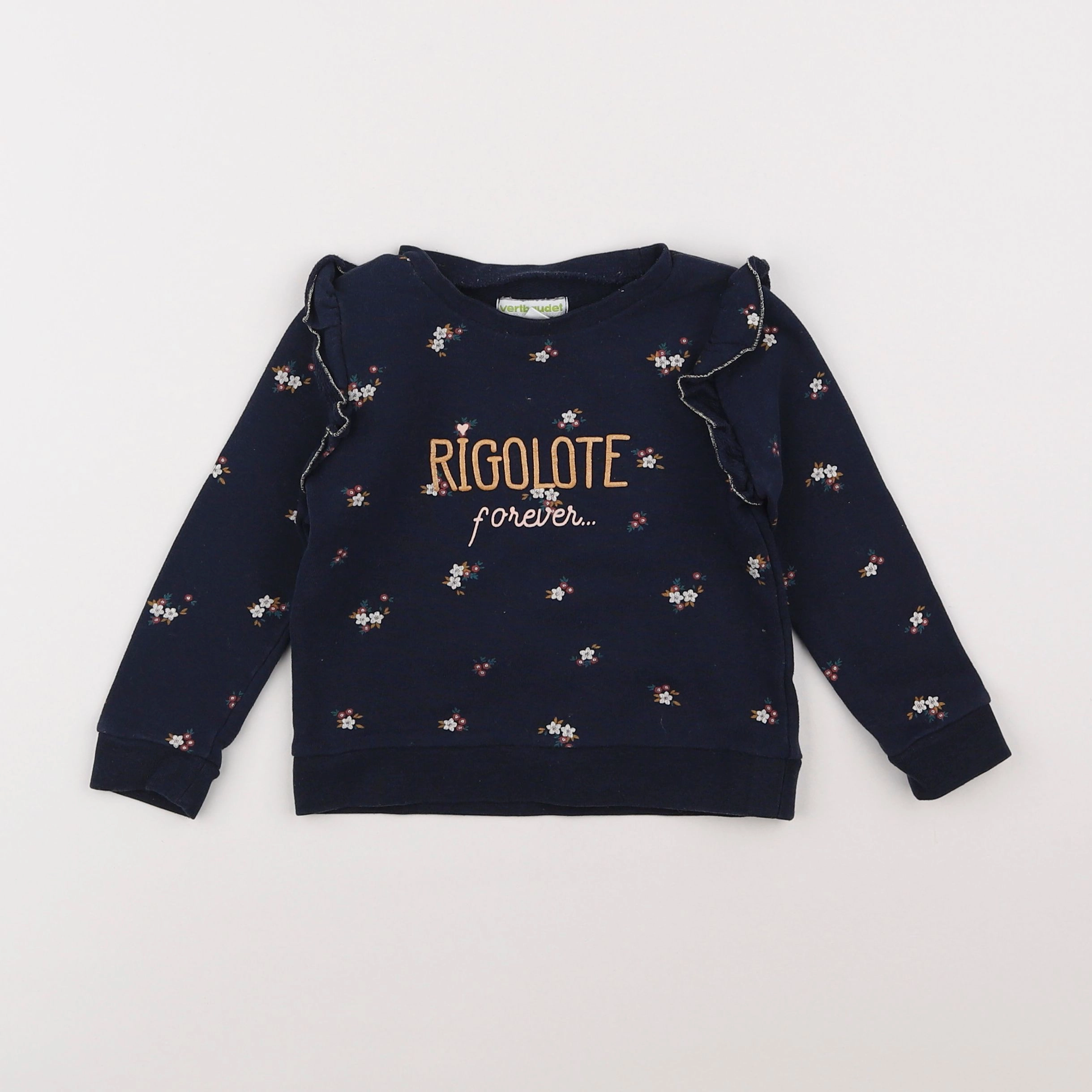 Vertbaudet - sweat bleu - 2 ans