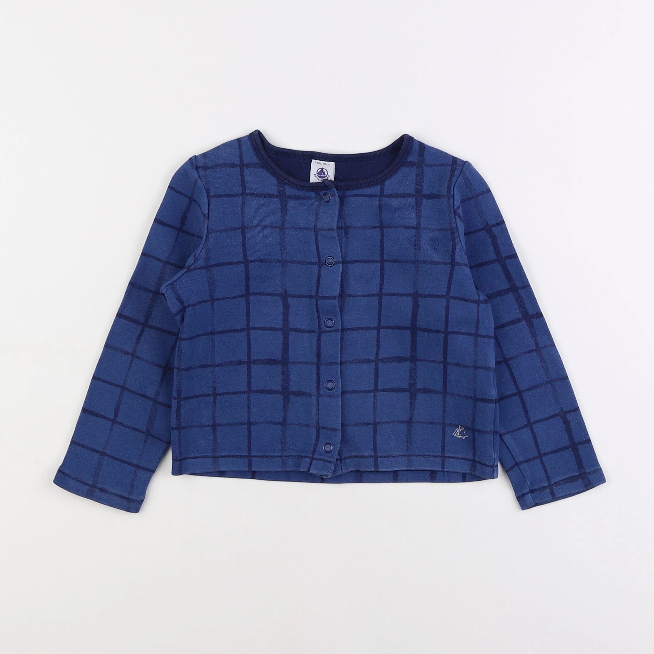 Petit Bateau - sweat bleu - 4 ans