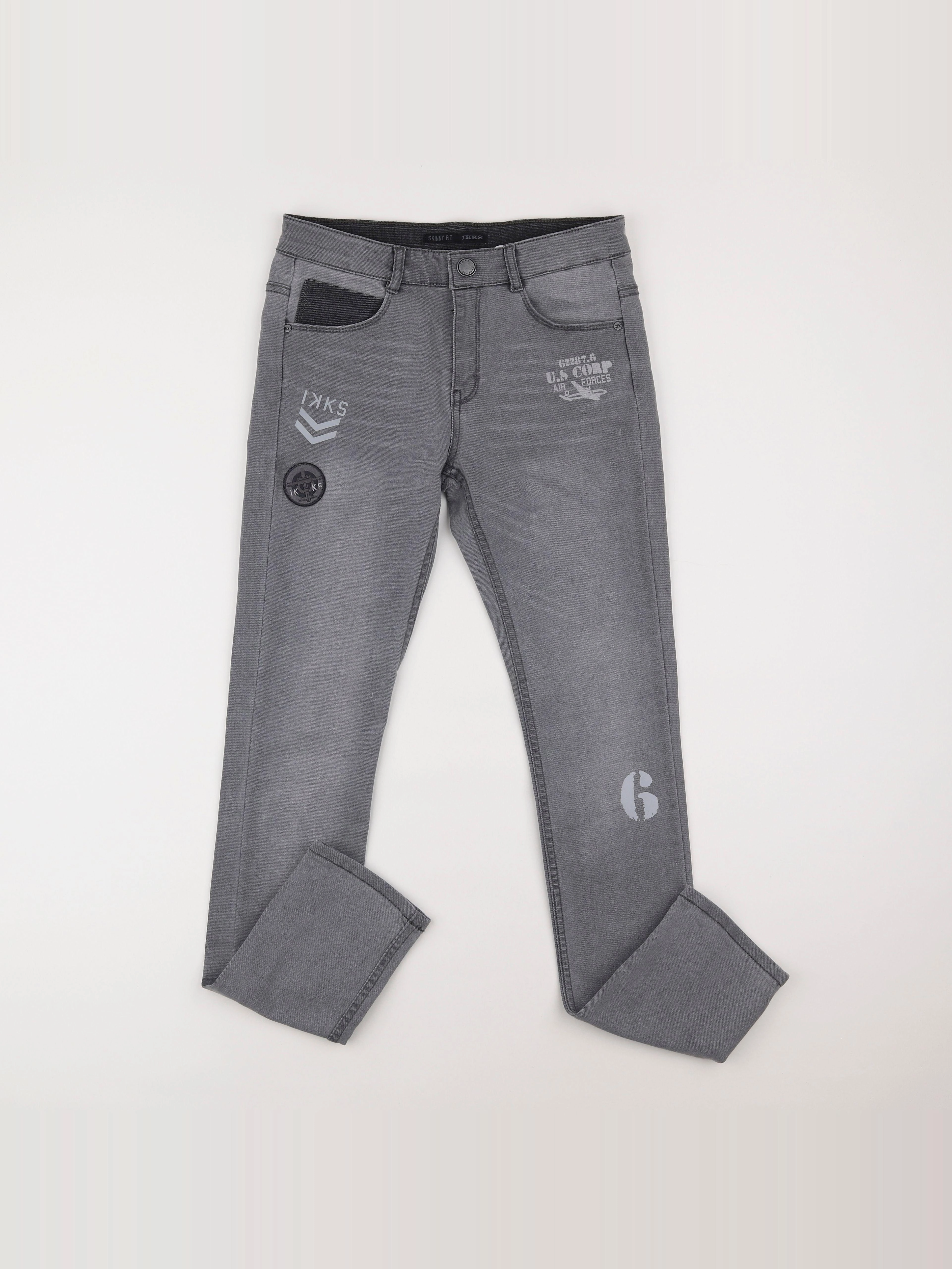 IKKS - jean gris - 14 ans