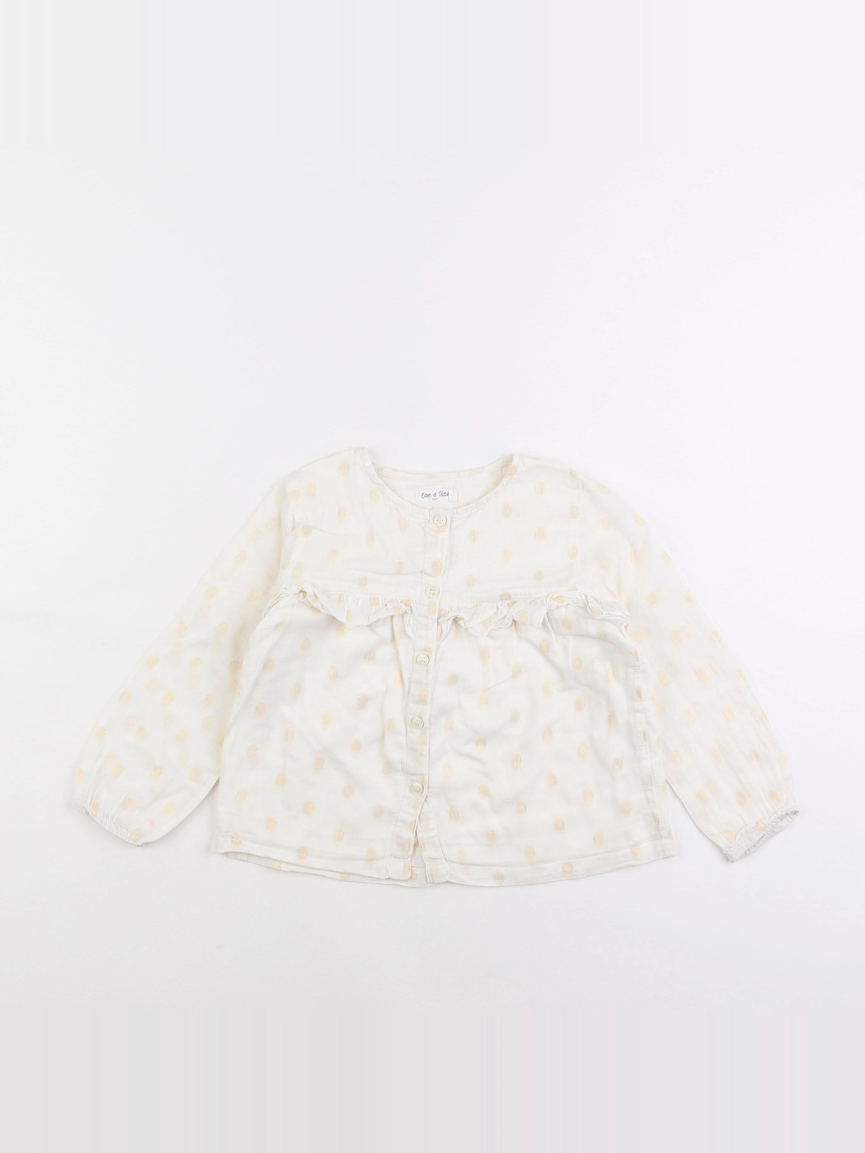 Eden & Victor - blouse blanc, or - 4 ans