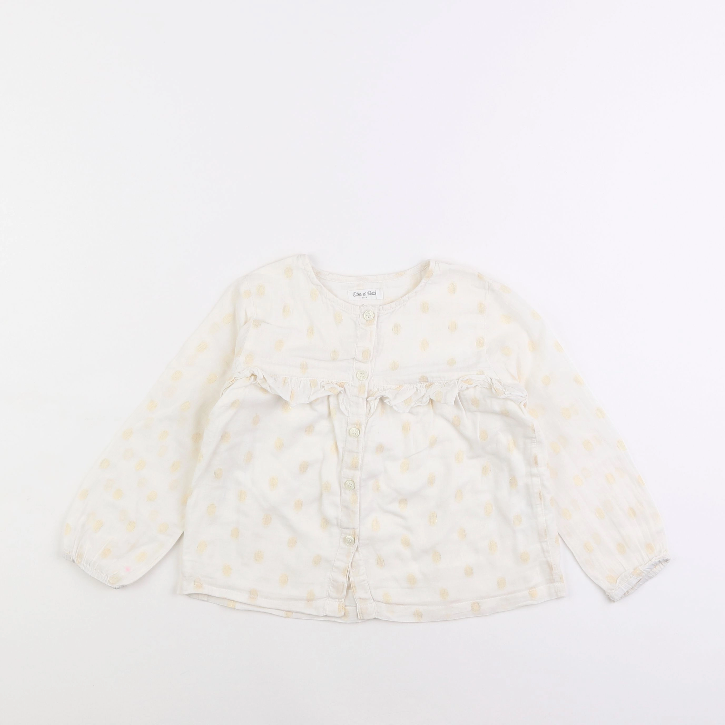 Eden & Victor - blouse blanc, or - 4 ans