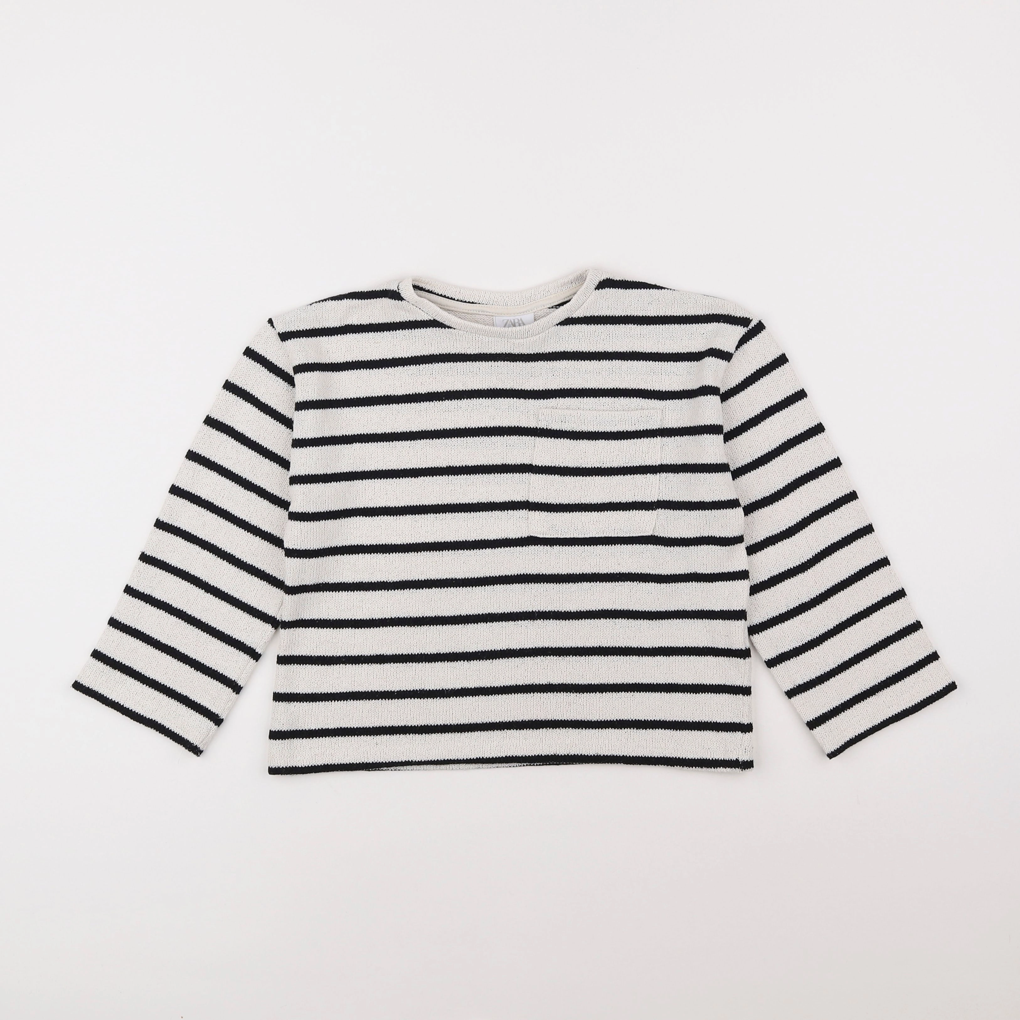 Zara - pull blanc - 6/7 ans