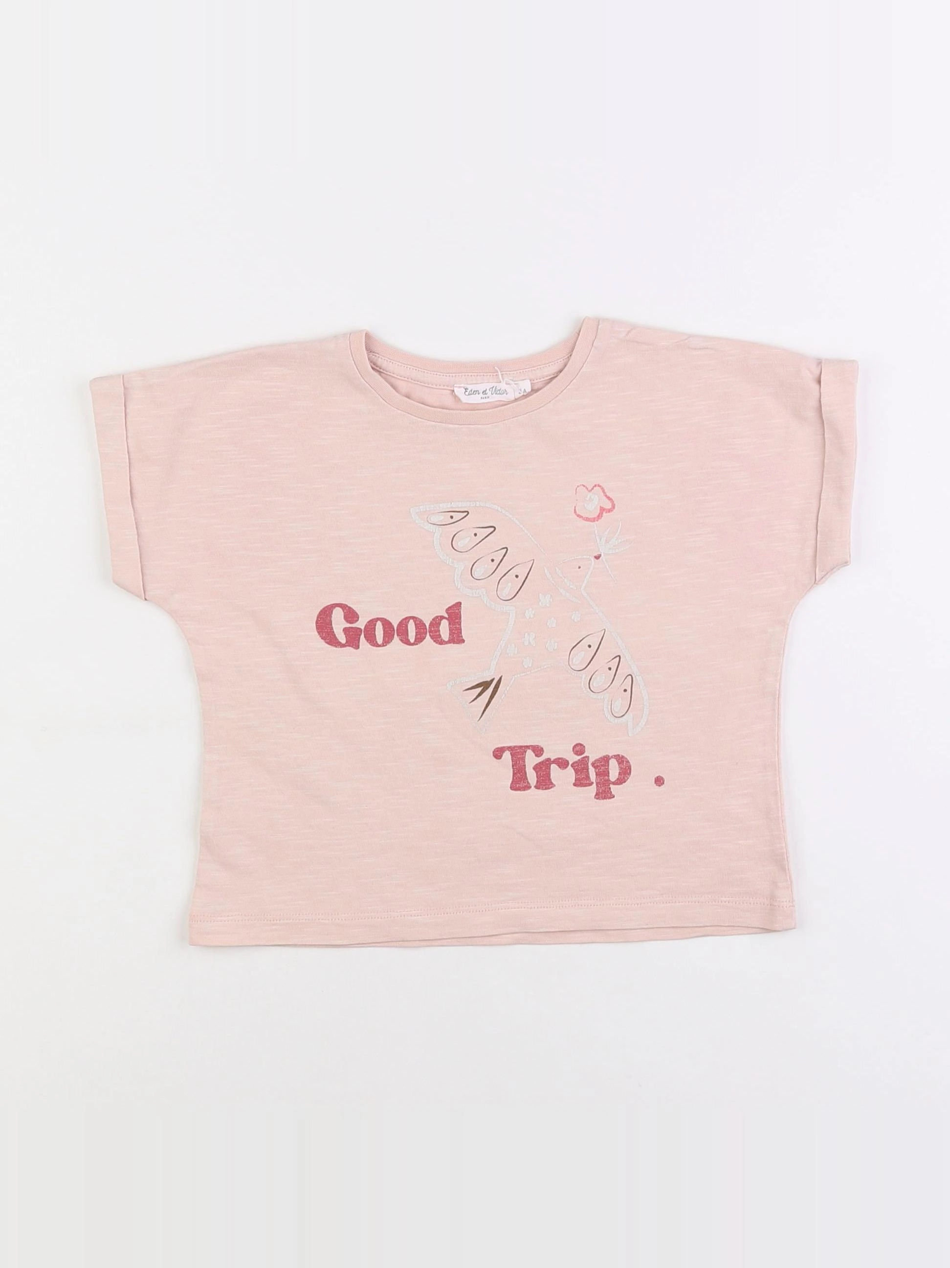 Eden & Victor - tee-shirt rose - 2 ans