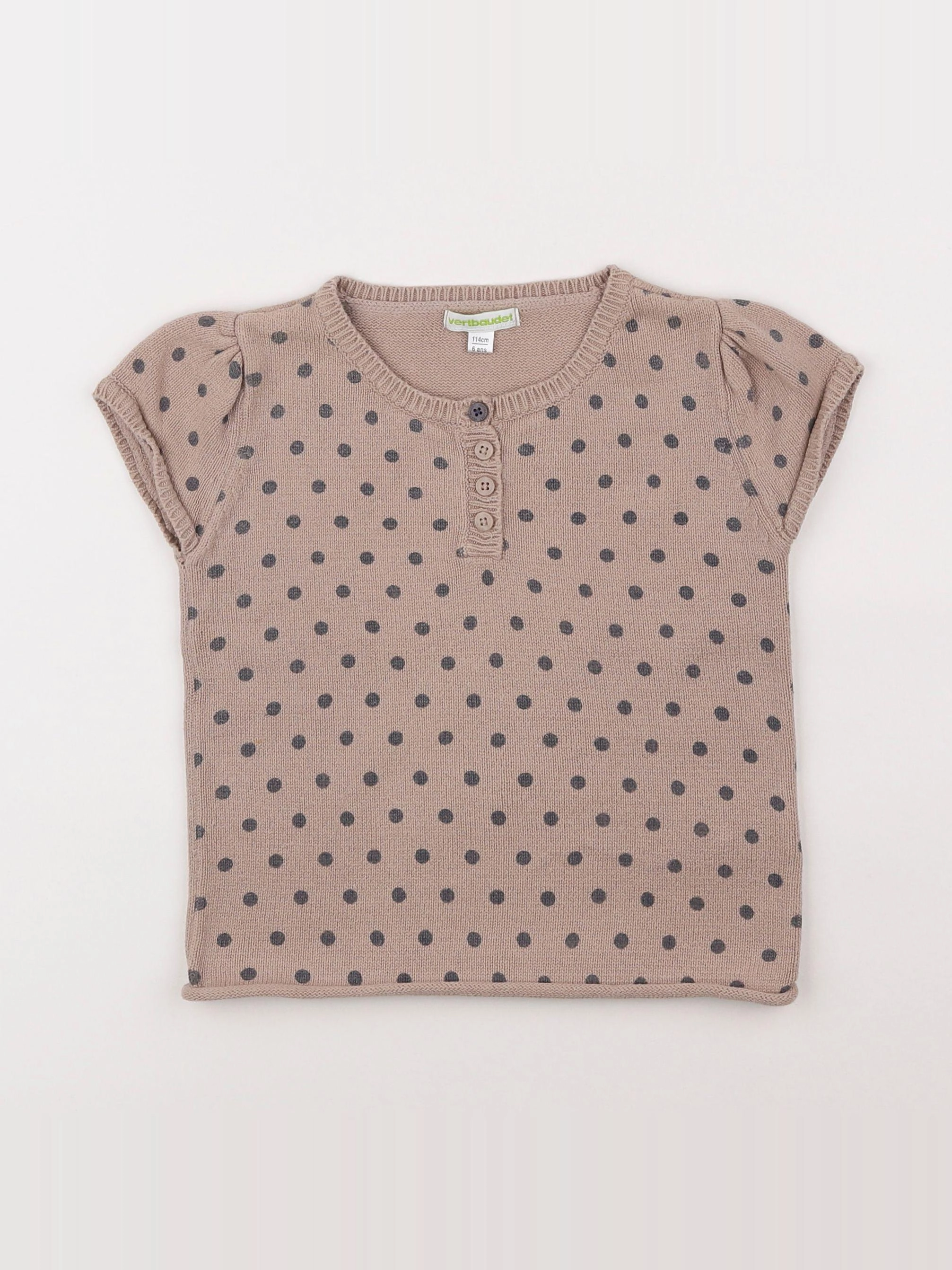 Vertbaudet - pull marron - 6 ans
