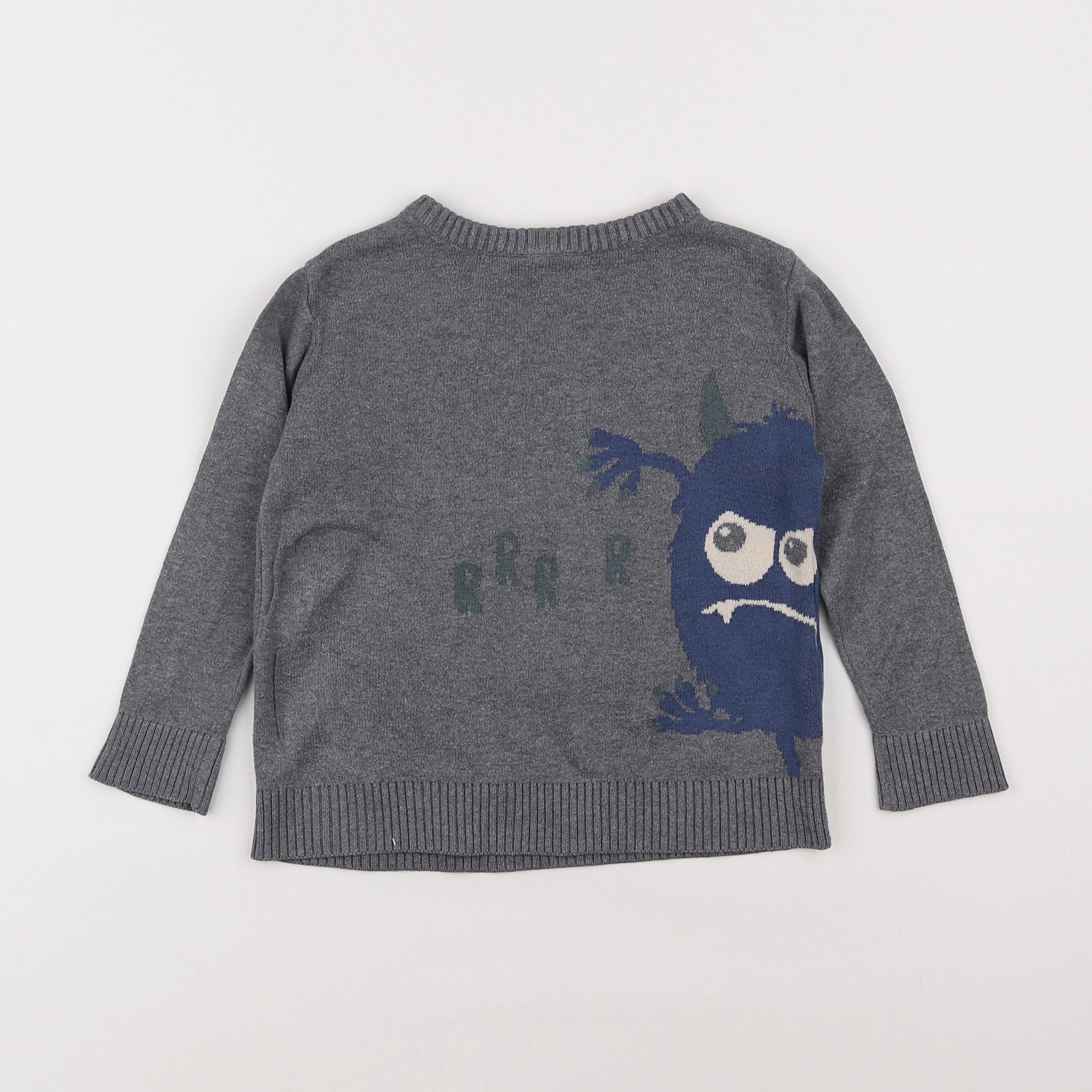 Vertbaudet - pull gris - 3 ans