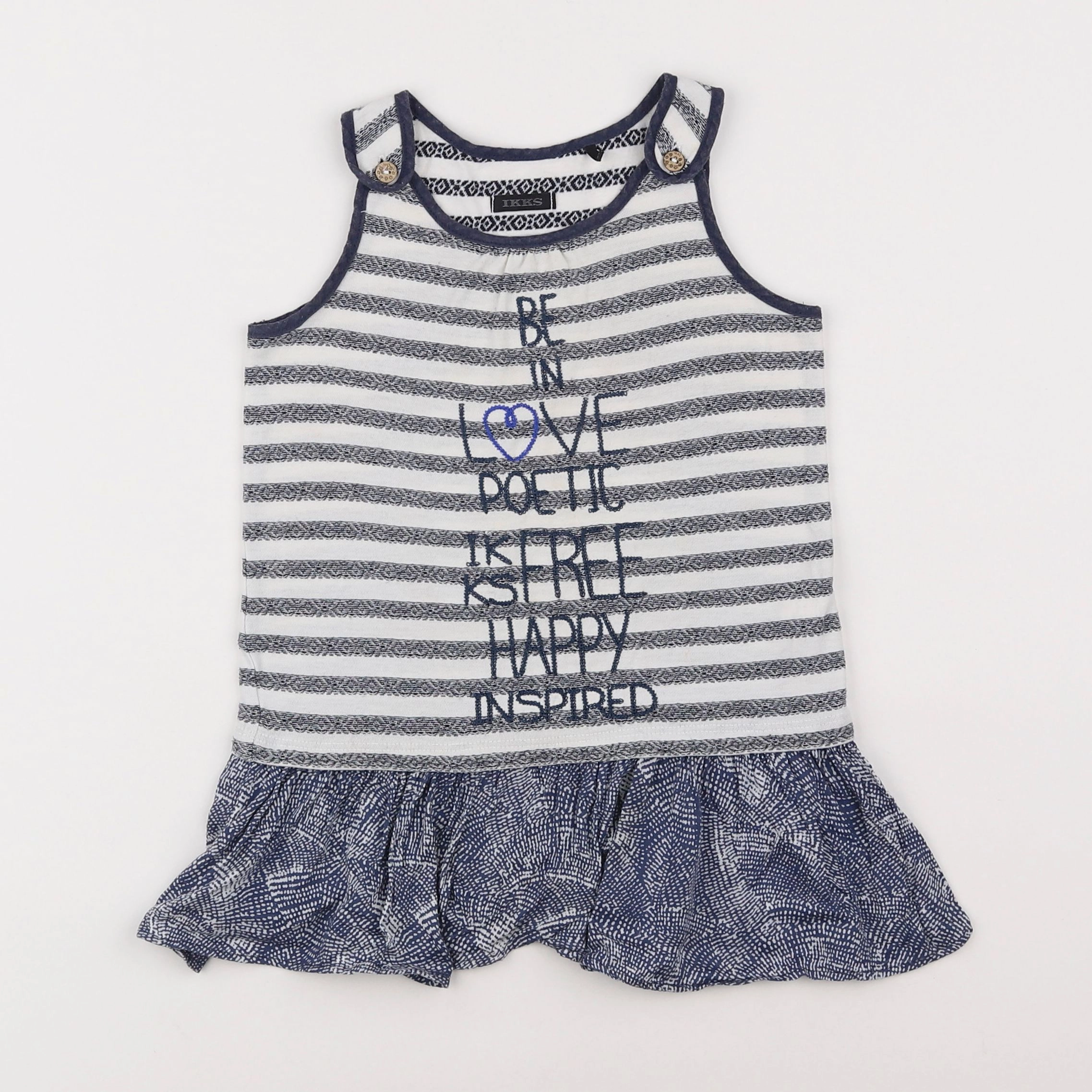 IKKS - robe bleu - 3 ans