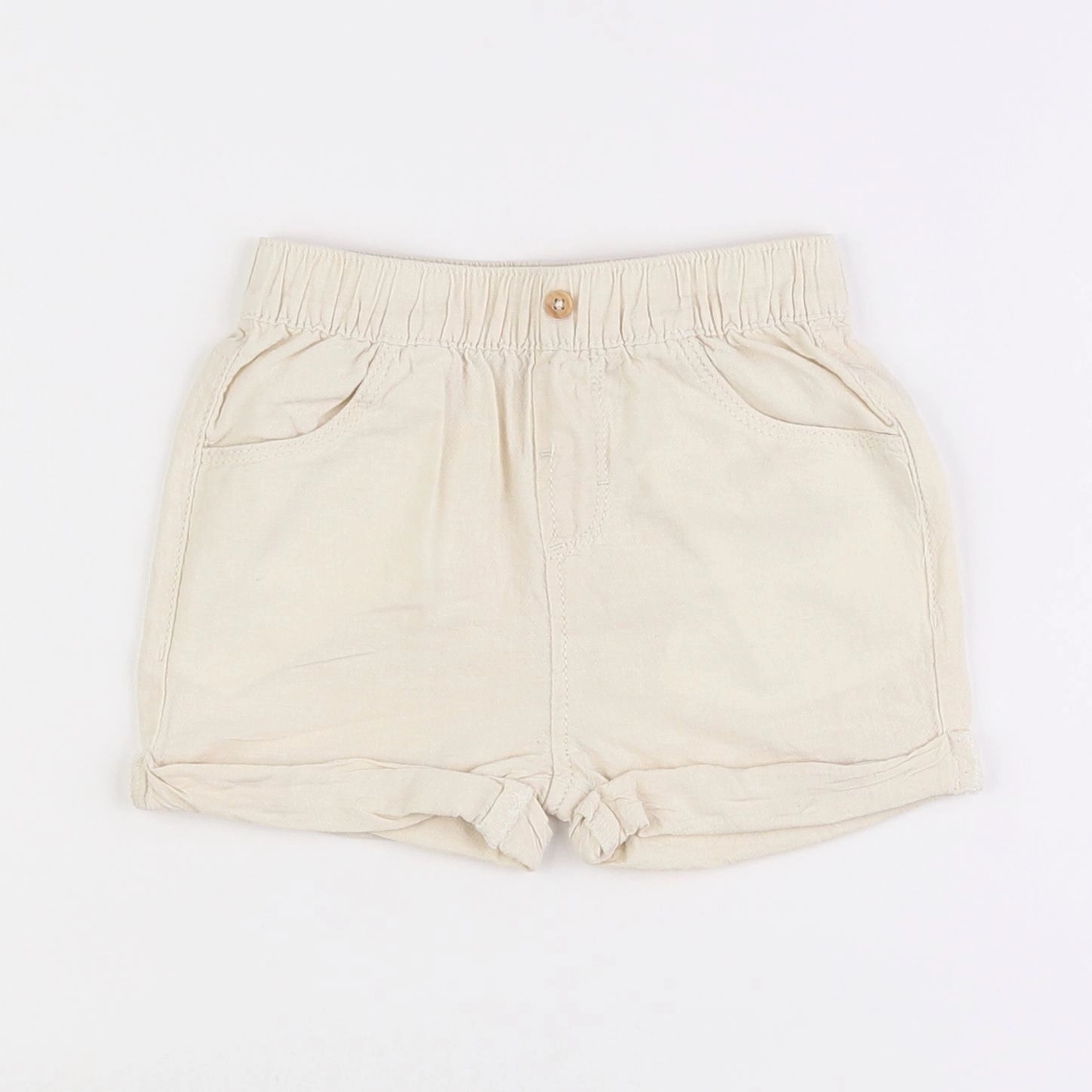 Vertbaudet - short beige - 18 mois