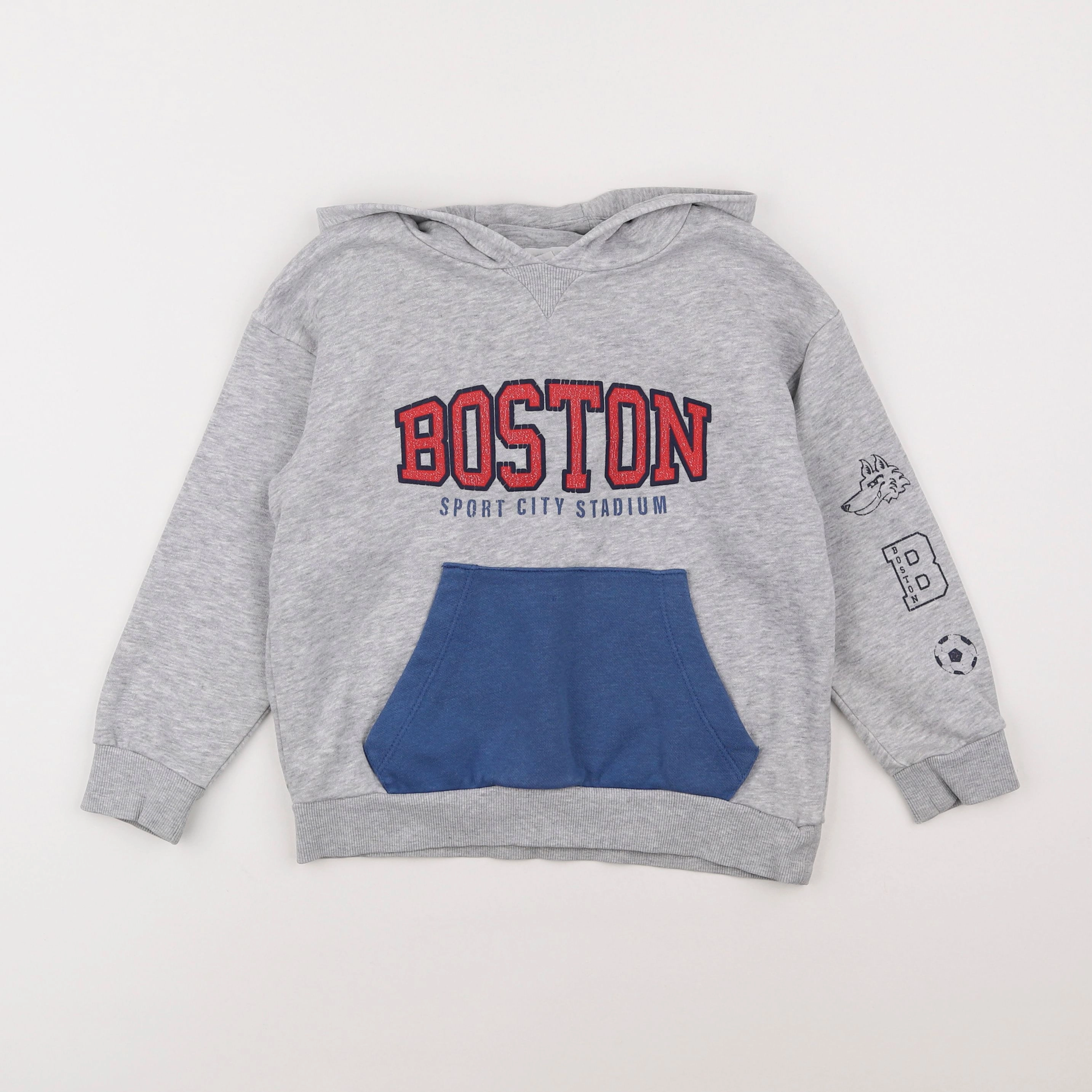 Vertbaudet - sweat gris - 6 ans