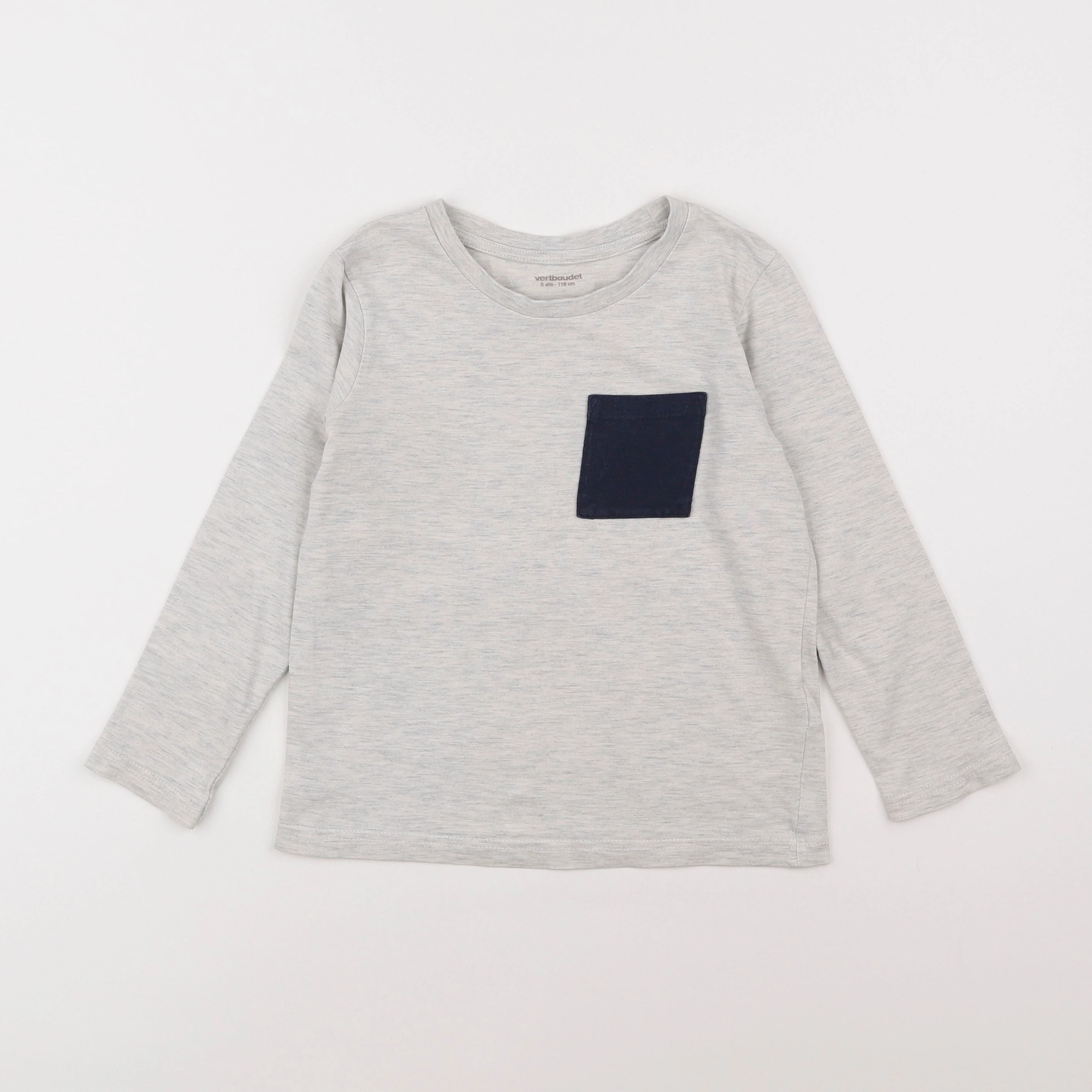 Vertbaudet - tee-shirt gris - 6 ans