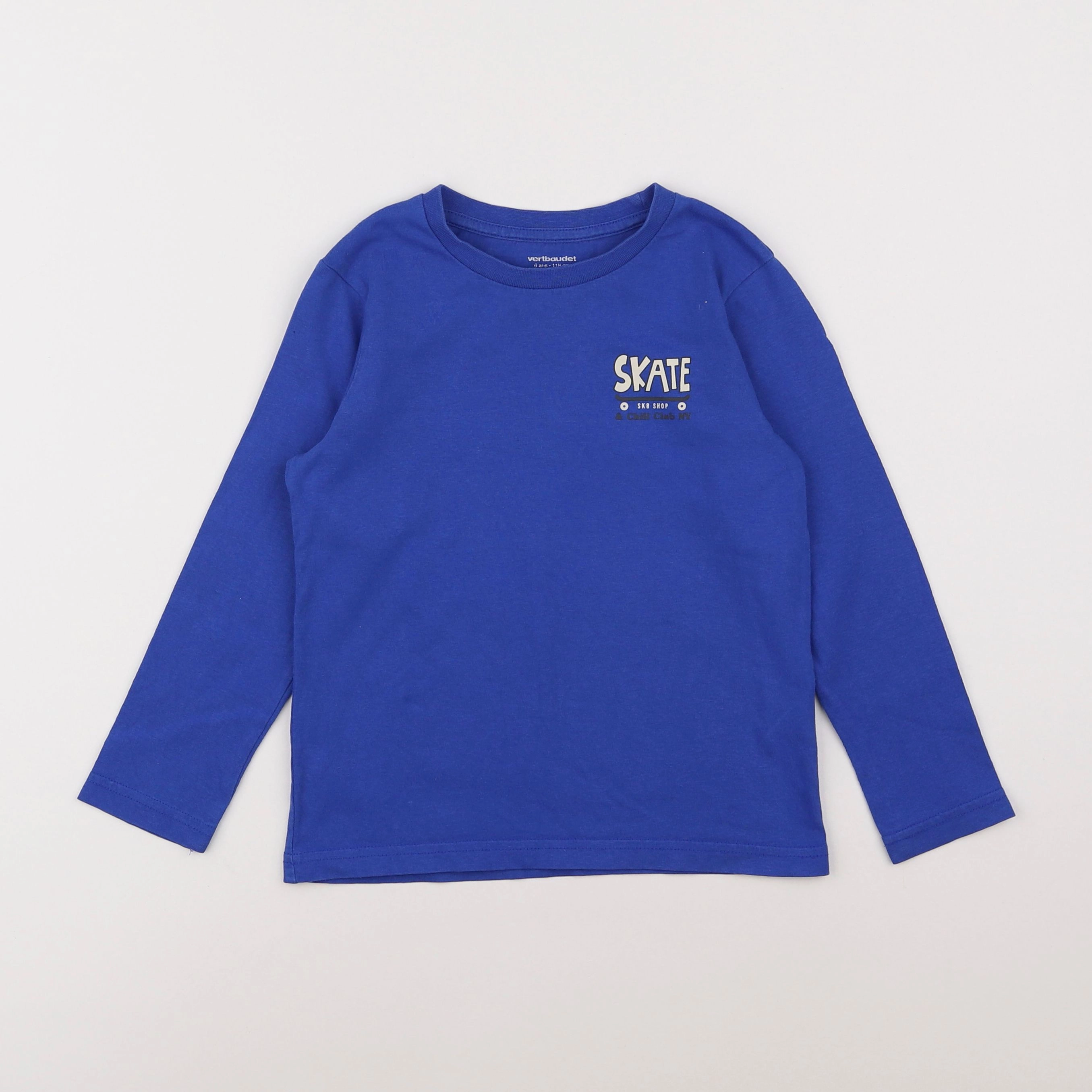 Vertbaudet - tee-shirt bleu - 6 ans