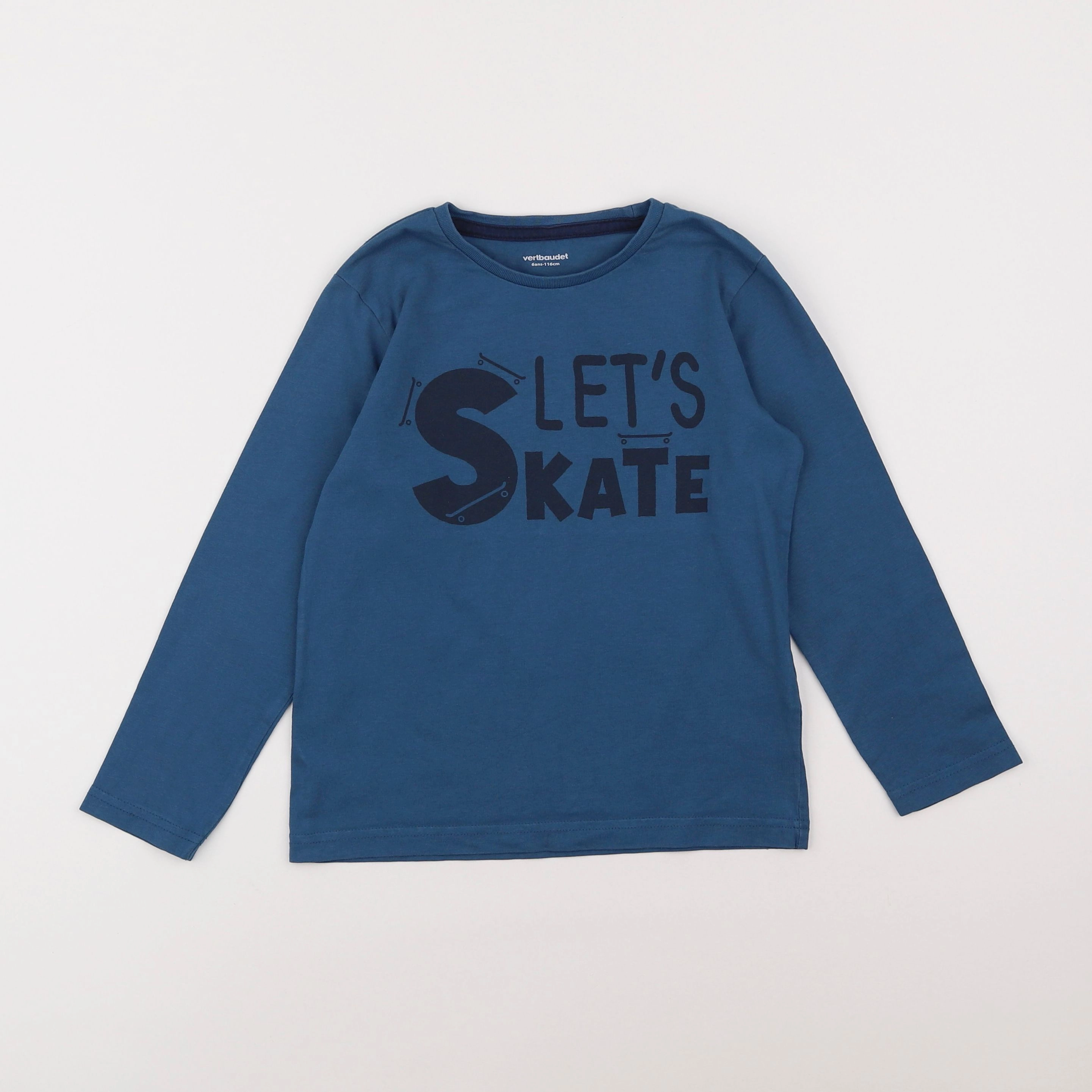 Vertbaudet - tee-shirt bleu - 6 ans