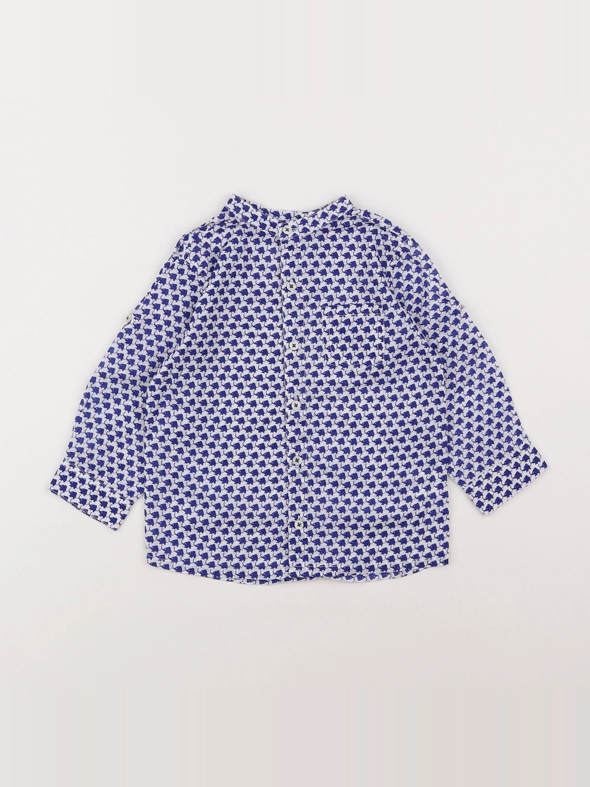 Boutchou - chemise bleu - 18 mois
