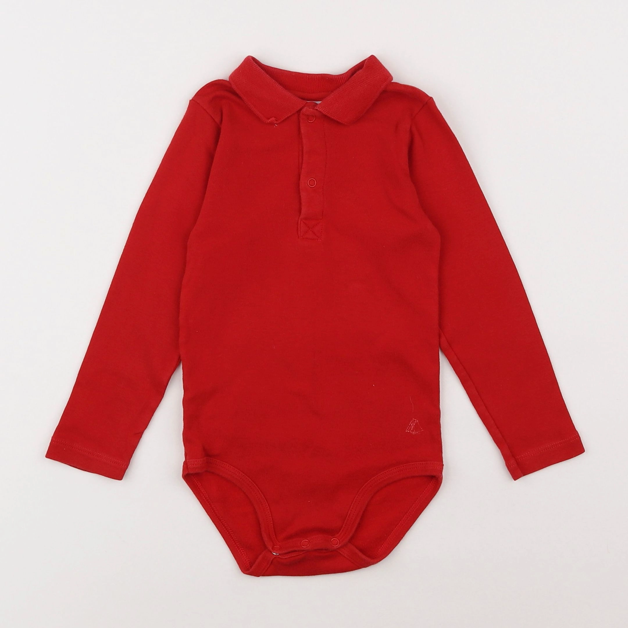 Petit Bateau - body à col rouge - 3 ans