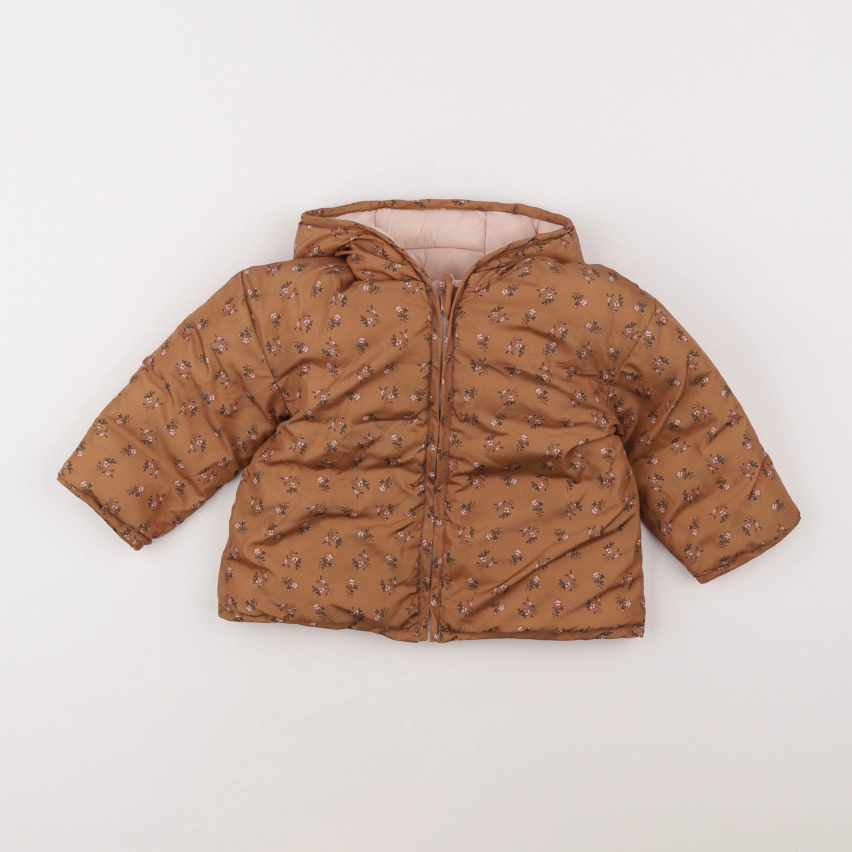 Vertbaudet - doudoune marron - 12/18 mois