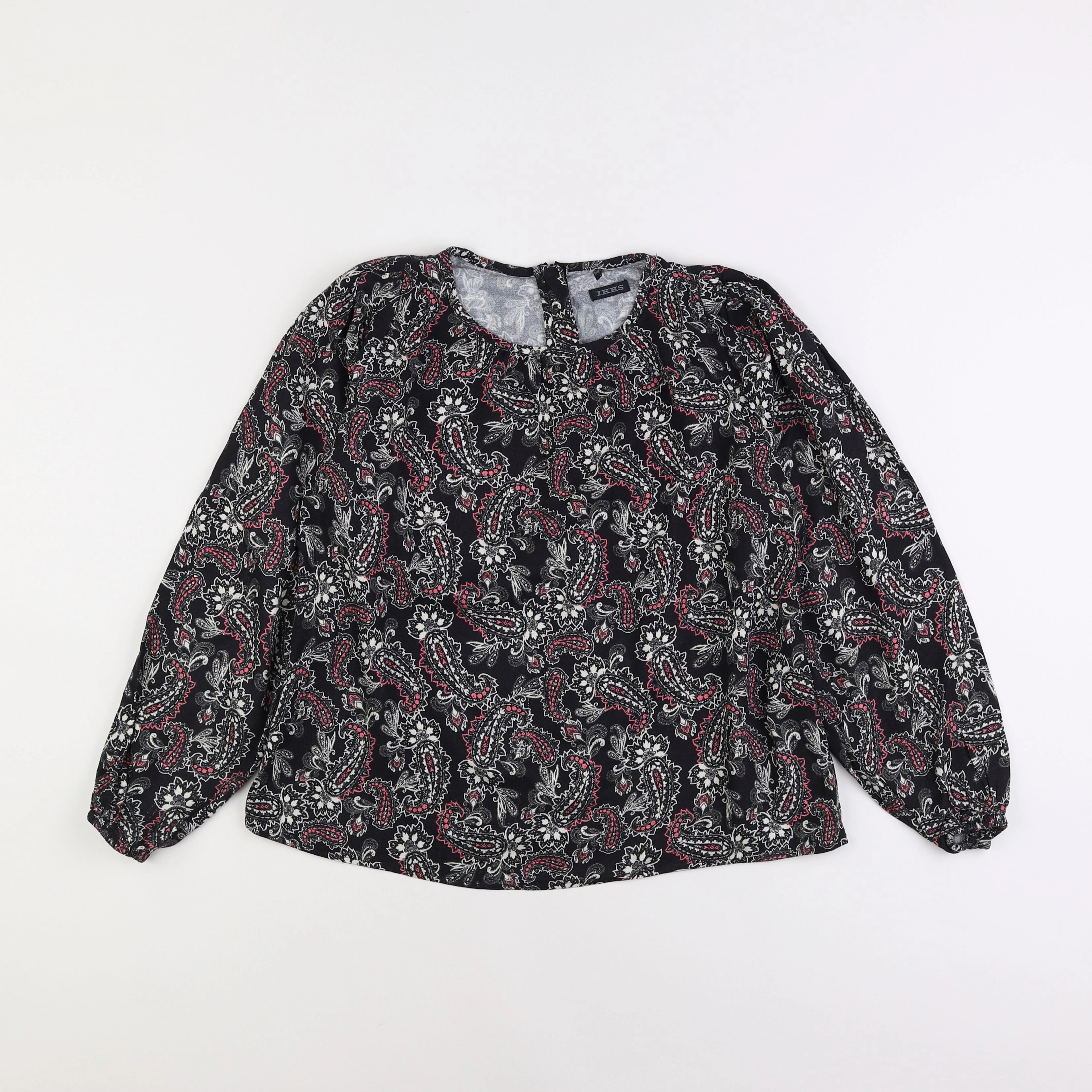 IKKS - blouse rose, noir - 10 ans
