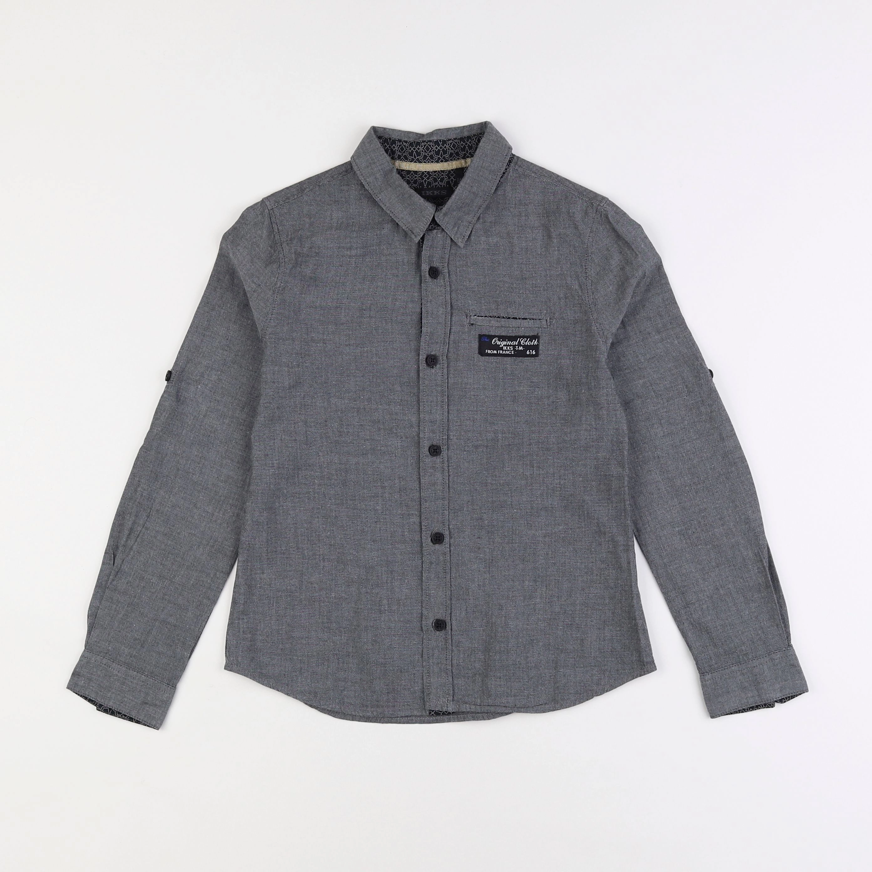 IKKS - chemise gris - 8 ans