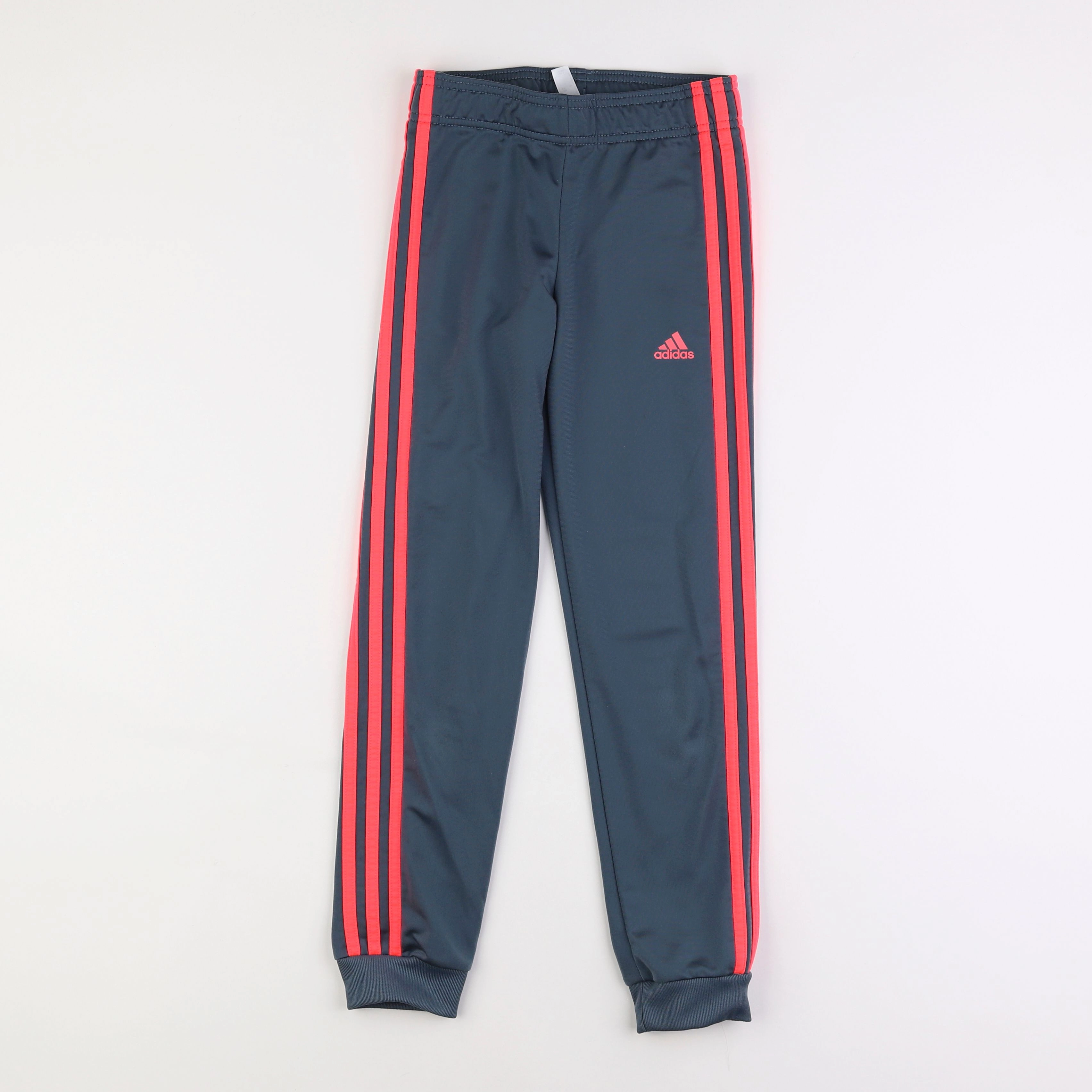 Adidas - jogging gris, rose - 9/10 ans