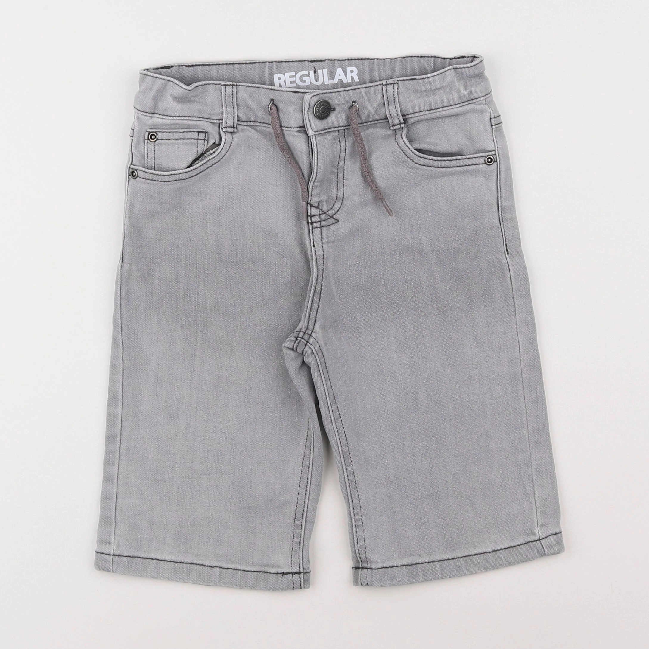 Vertbaudet - short gris - 7 ans