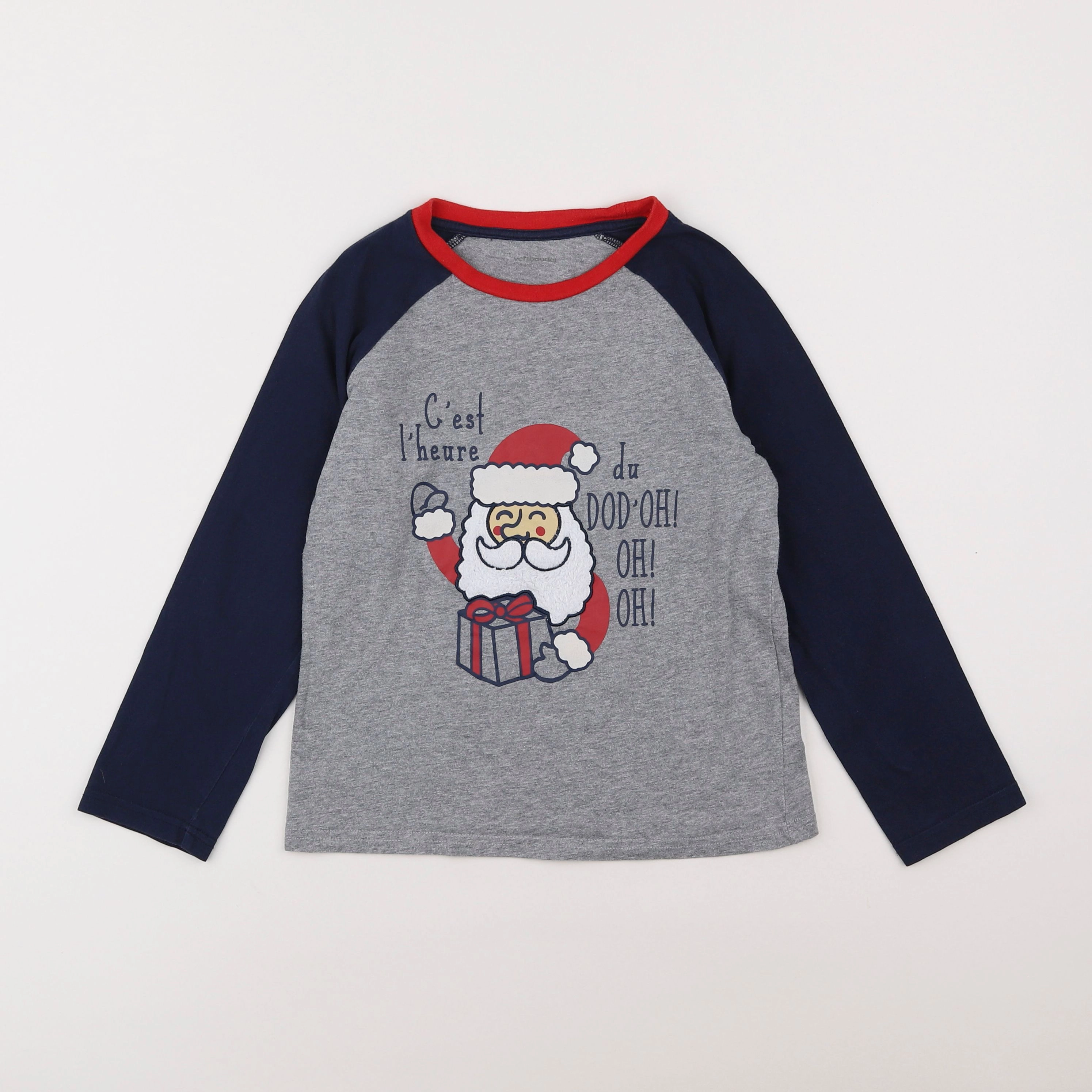 Vertbaudet - tee-shirt bleu, gris - 8 ans